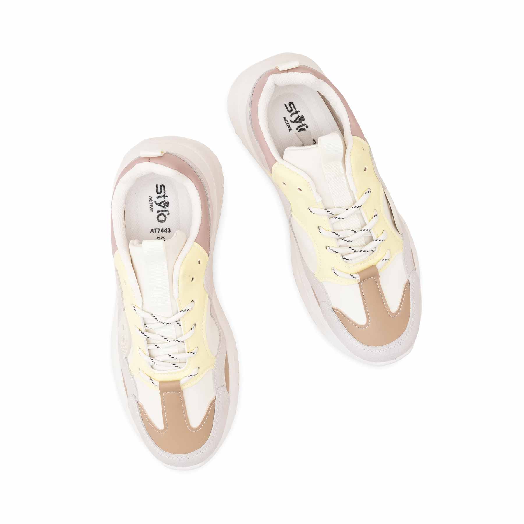 Beige Sneaker For Ladies AT7443 - Image 5