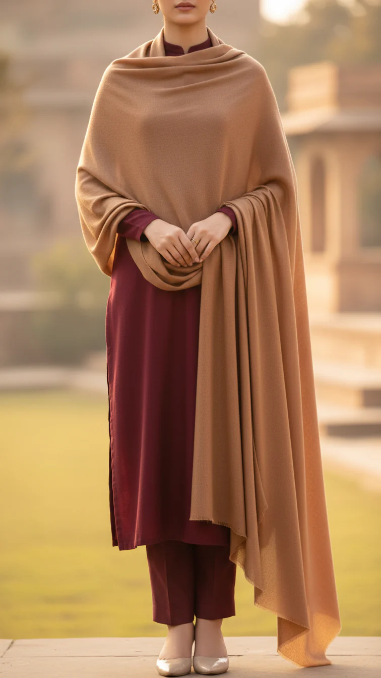 Beige Soft Feel Stole PW5808