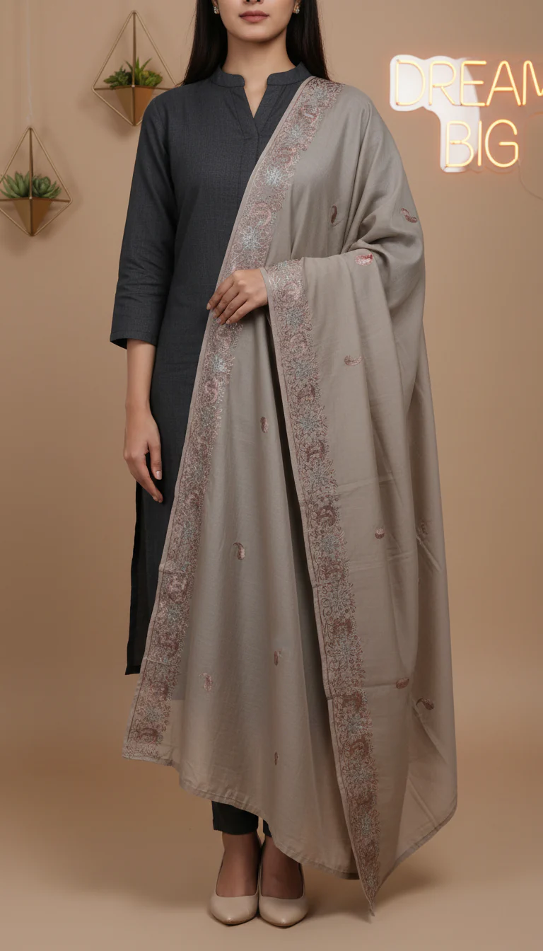Beige Summer Shawl PD6122 - Image 2