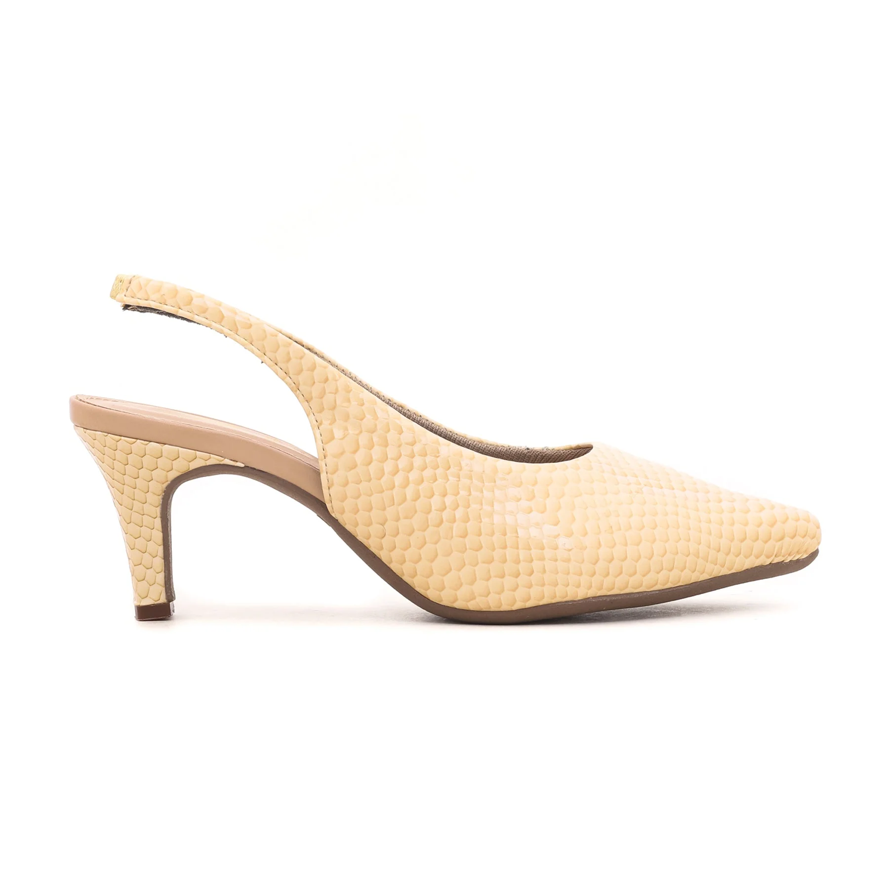 Beige Back Open Shoes WN5233 - Image 2