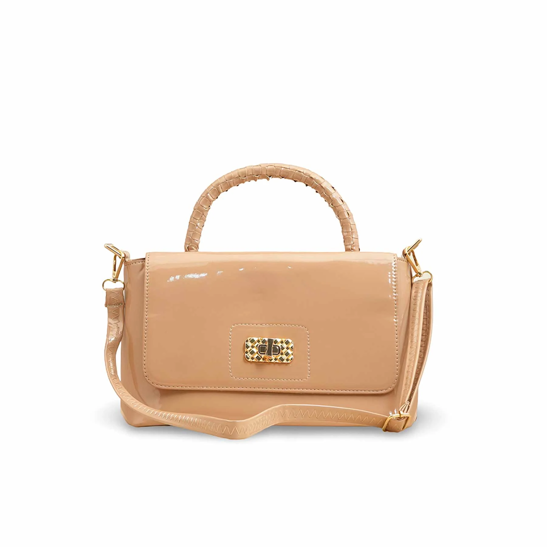 Beige Women Formal Shoulder Bag P55812 - Image 2