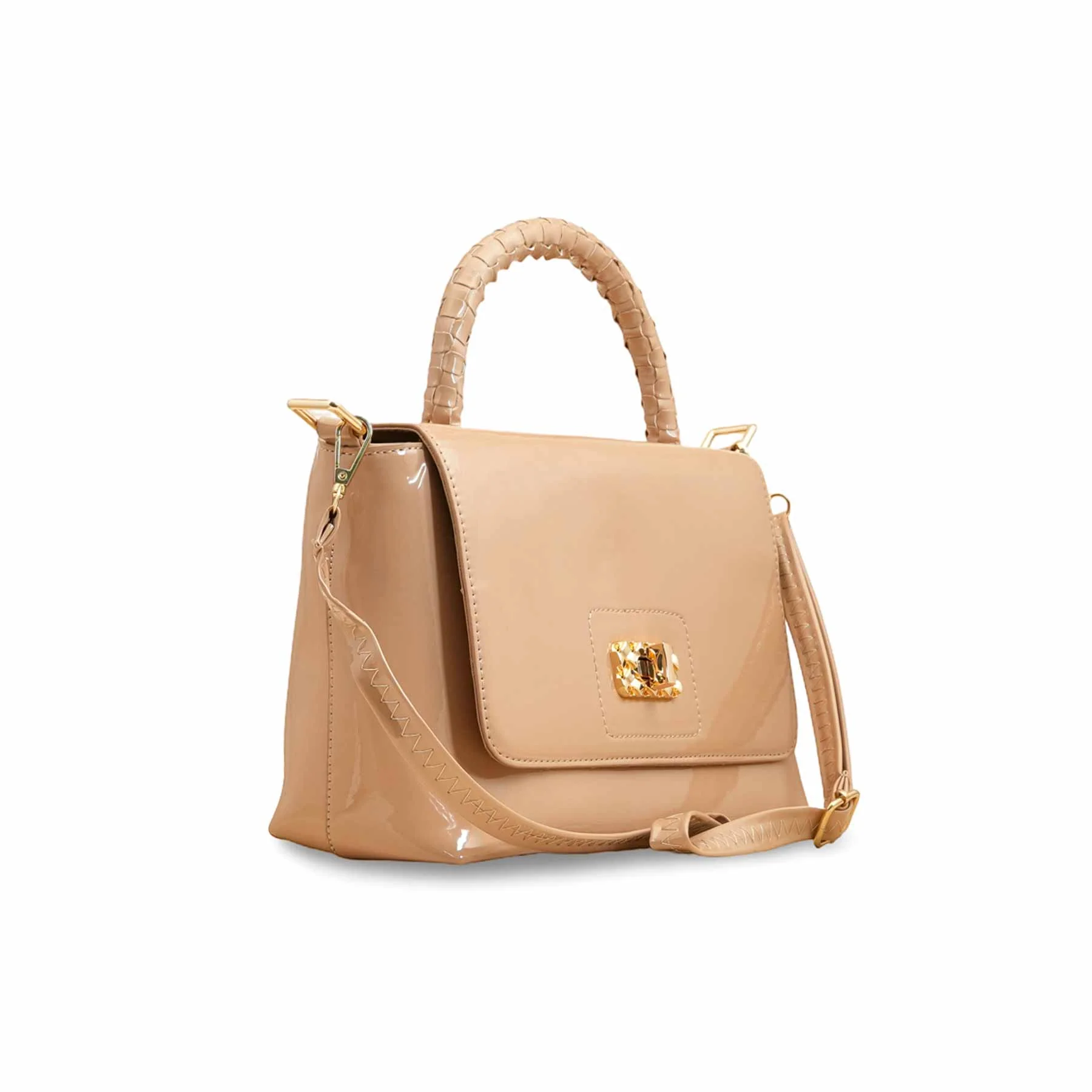 Beige Women Formal Shoulder Bag P55812 - Image 3