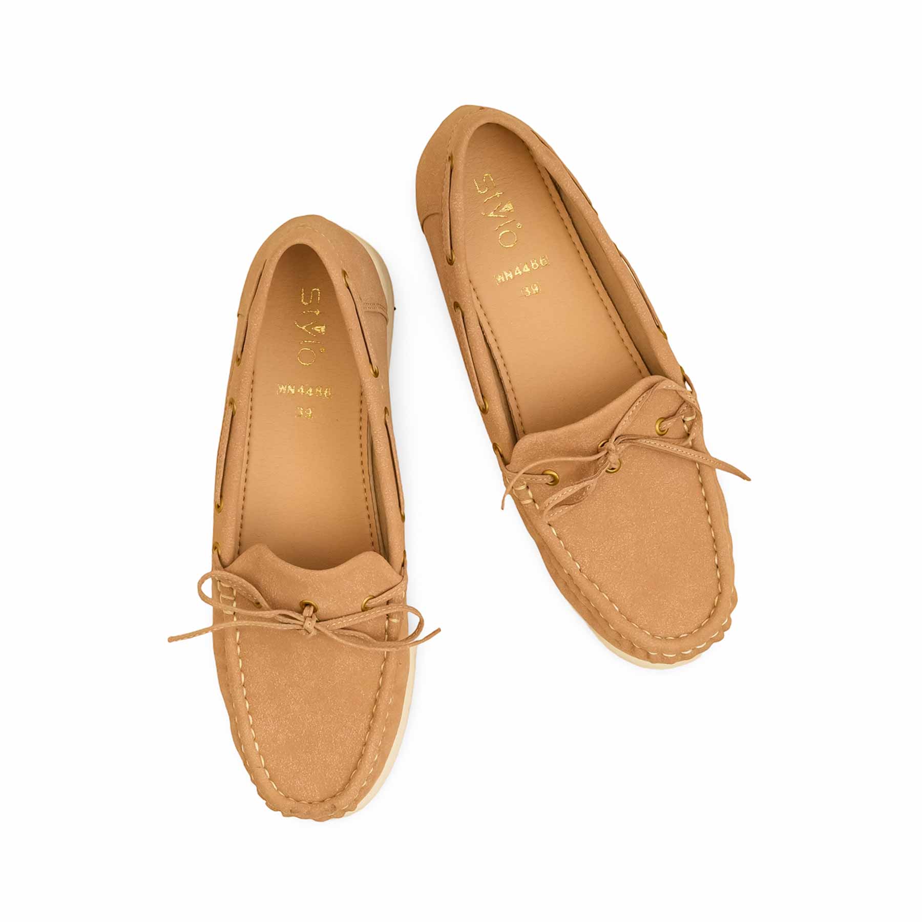 Beige Women Moccasin WN4486 - Image 5