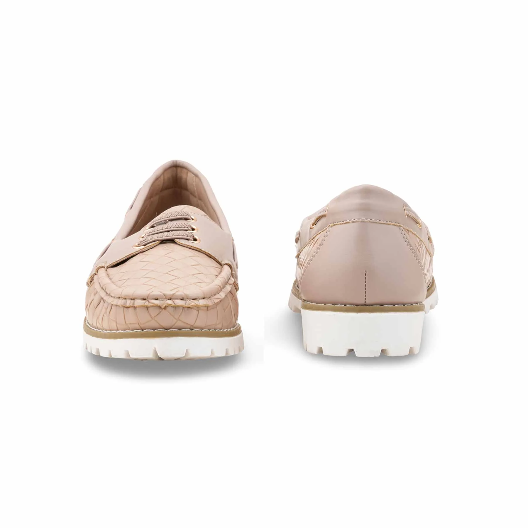 Beige Women Moccasin WN4523 - Image 4