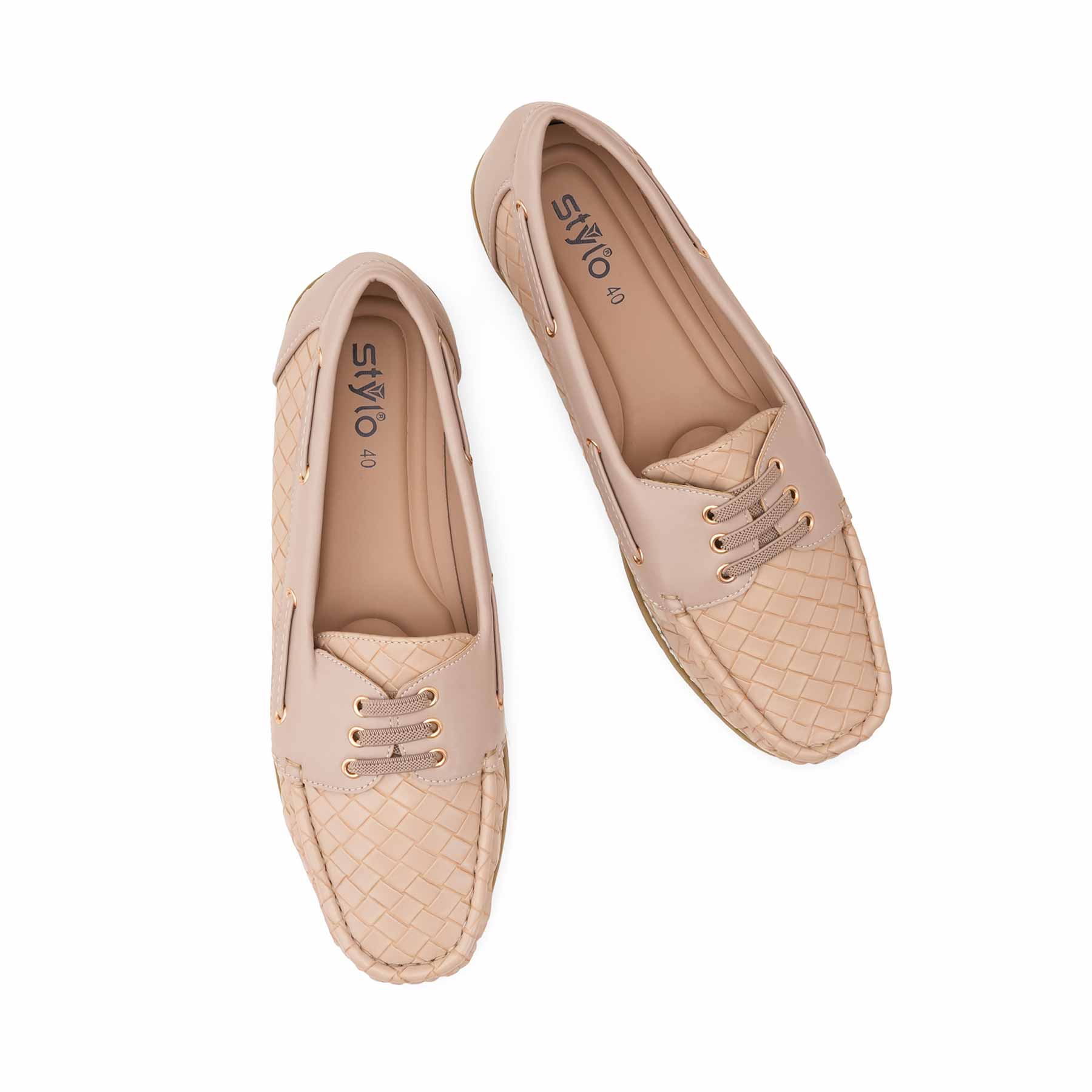 Beige Women Moccasin WN4523 - Image 5