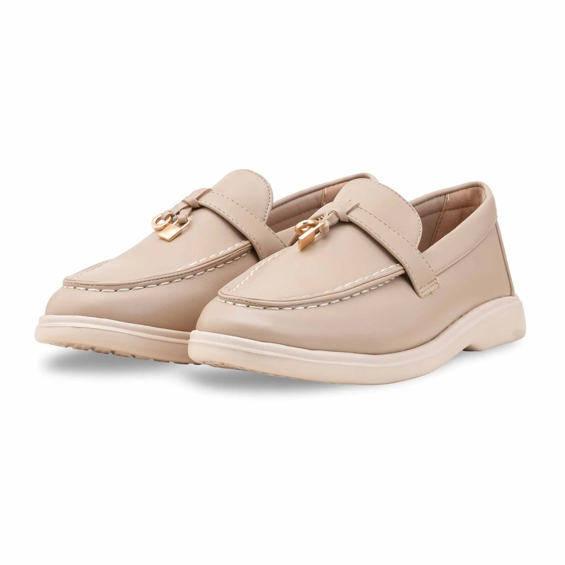 Beige Women Moccasin WN4524 - Image 3