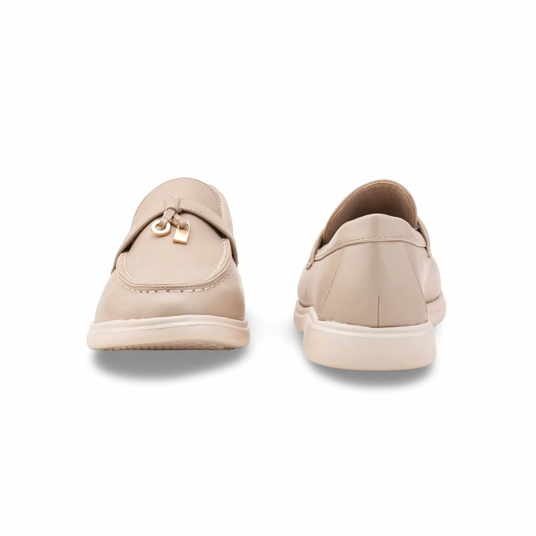 Beige Women Moccasin WN4524 - Image 4