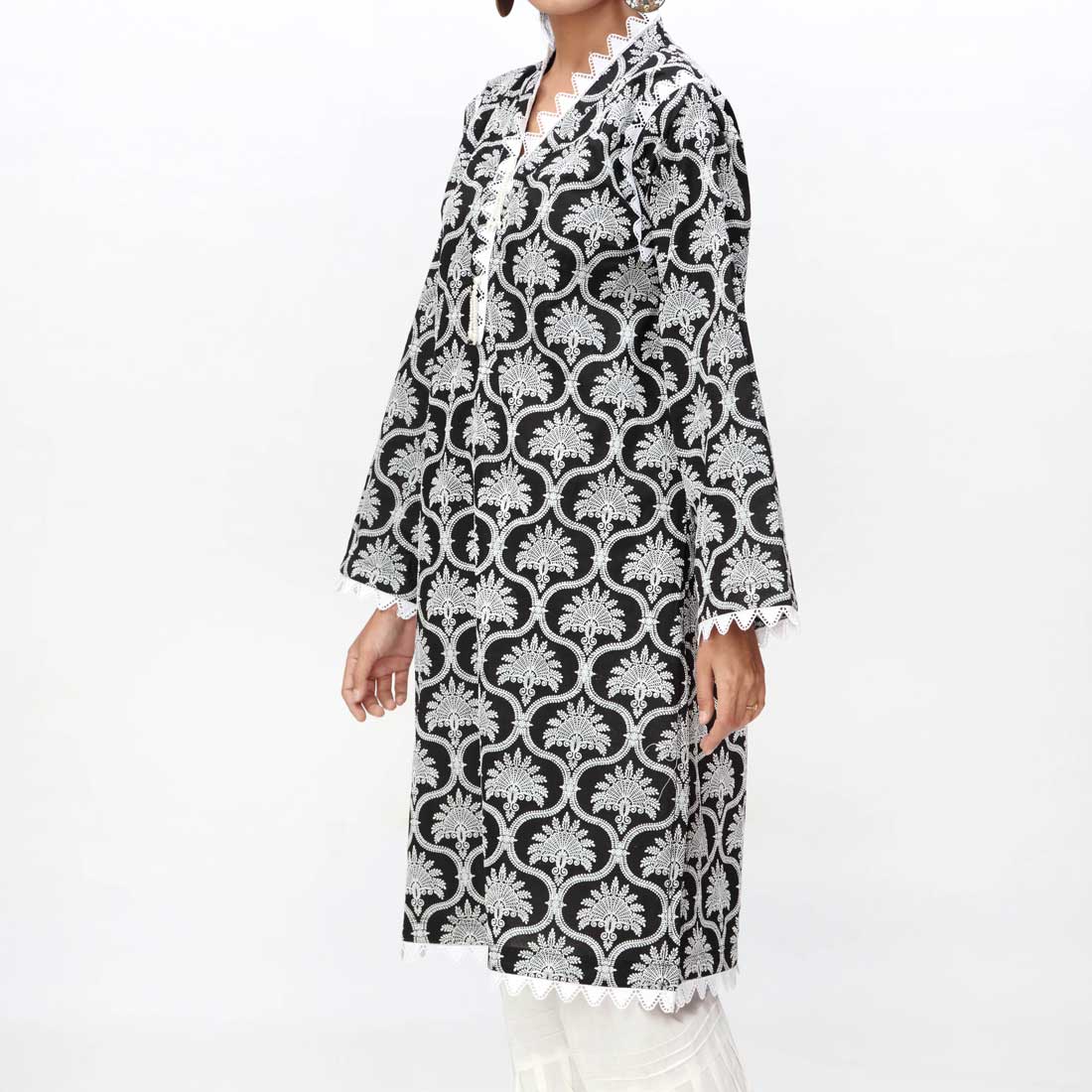 1PC- Puff Printed Lawn Shirt PS4012 - Image 2
