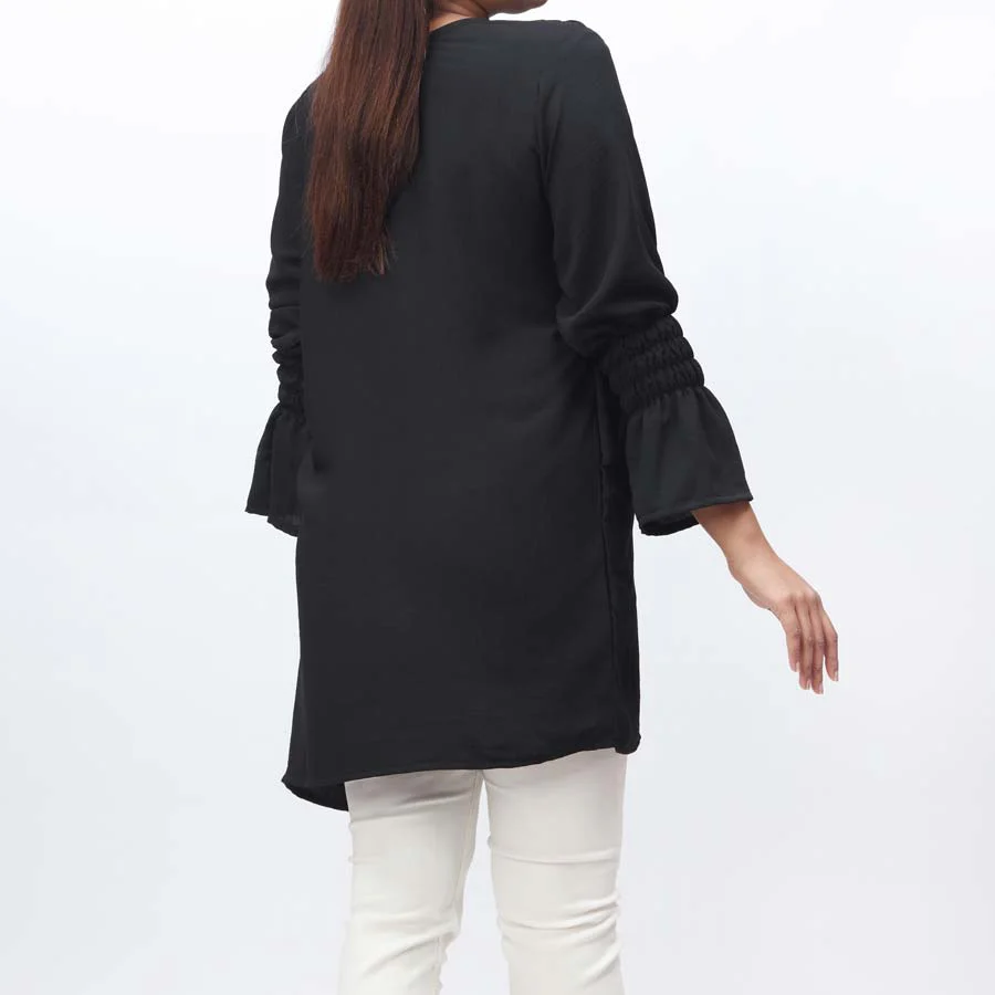1PC- Solid Georget Chiffon Shirt PW9023 - Image 3