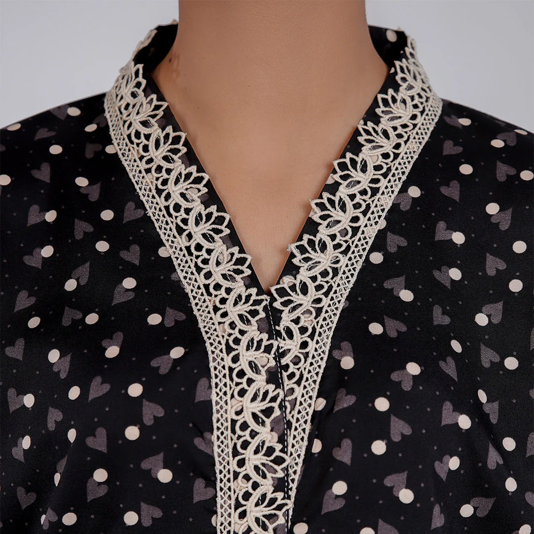 2PC- Printed Linen Suit PW4113 - Image 2