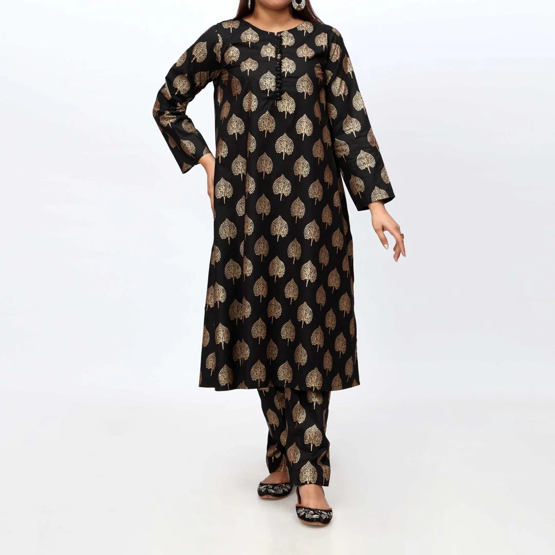 2PC- Screen Printed Cambric Suit PS4032 - Image 3