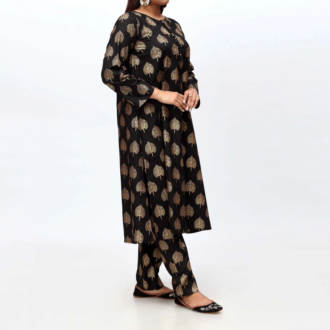 2PC- Screen Printed Cambric Suit PS4032 - Image 4