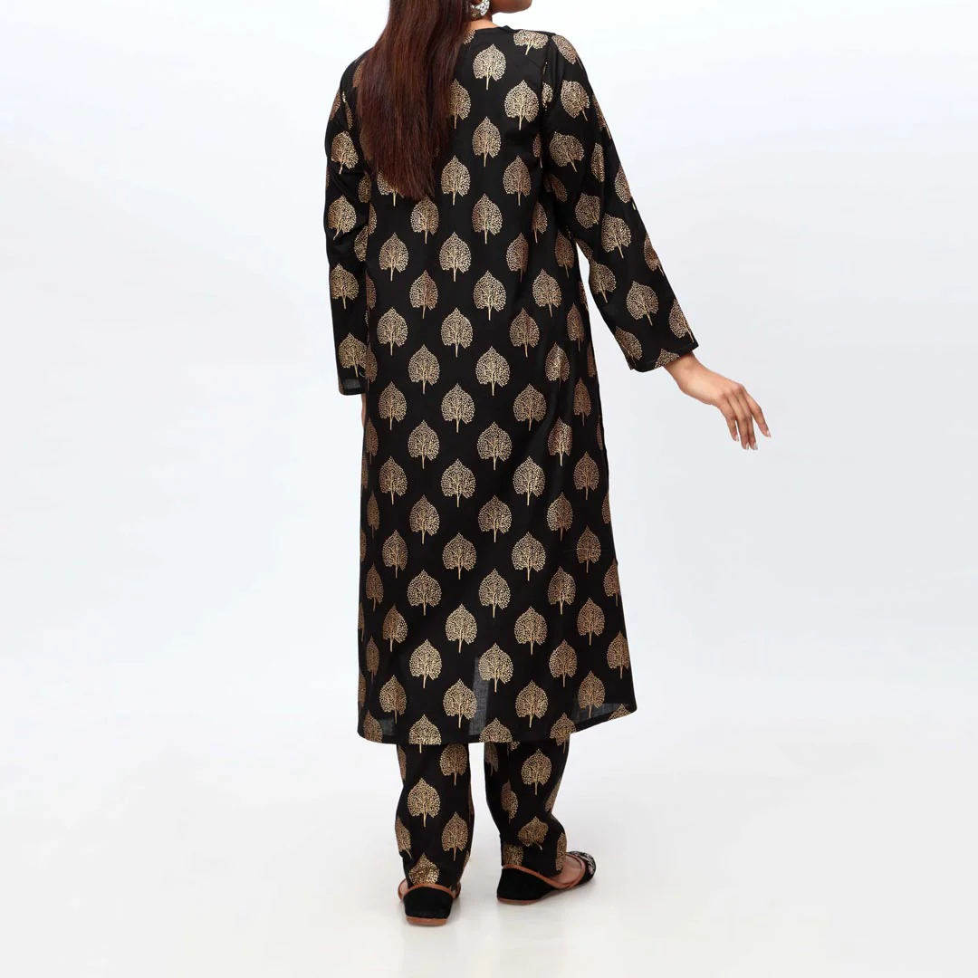 2PC- Screen Printed Cambric Suit PS4032 - Image 5