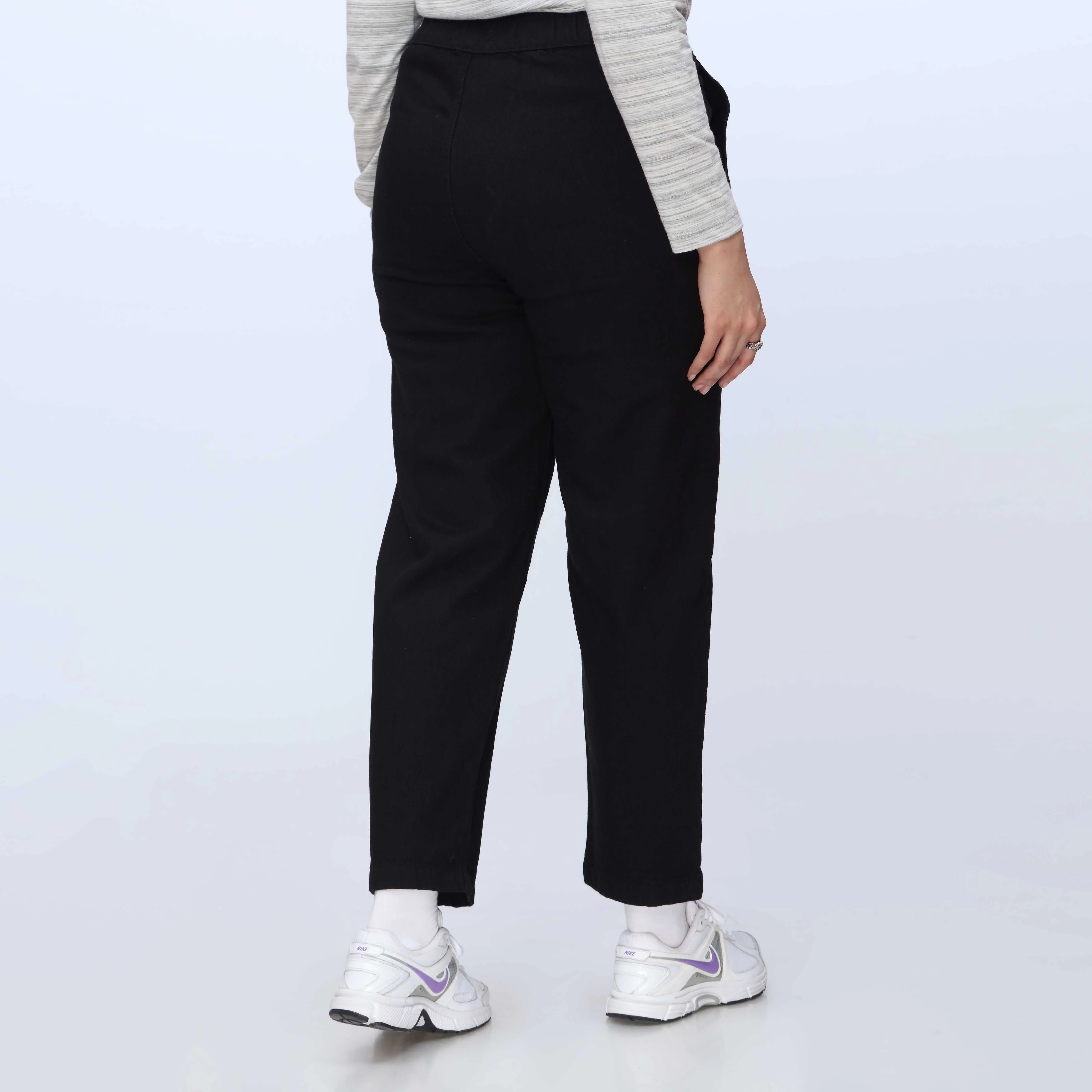 Black Baggy Fit Denim Pant PS1537 - Image 3