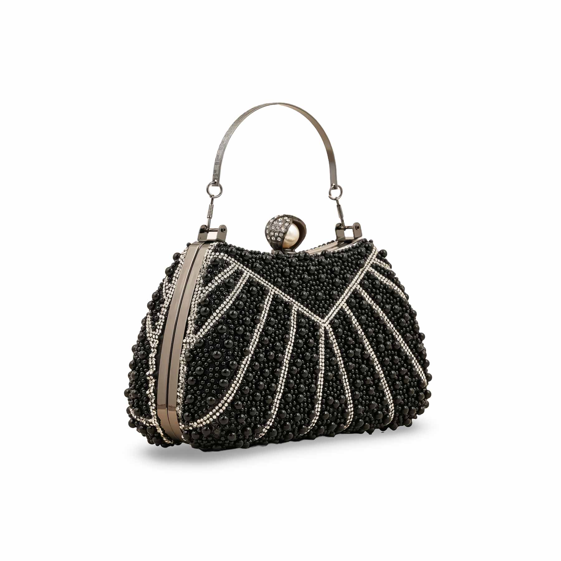 Black Bridal Clutch P24283 - Image 3