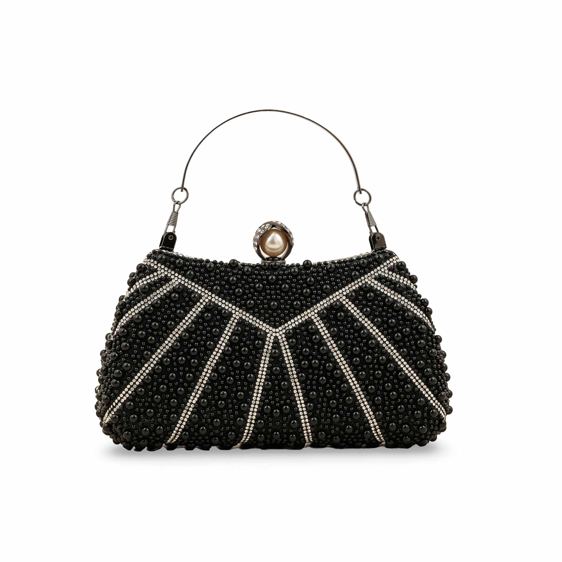Black Bridal Clutch P24283 - Image 4