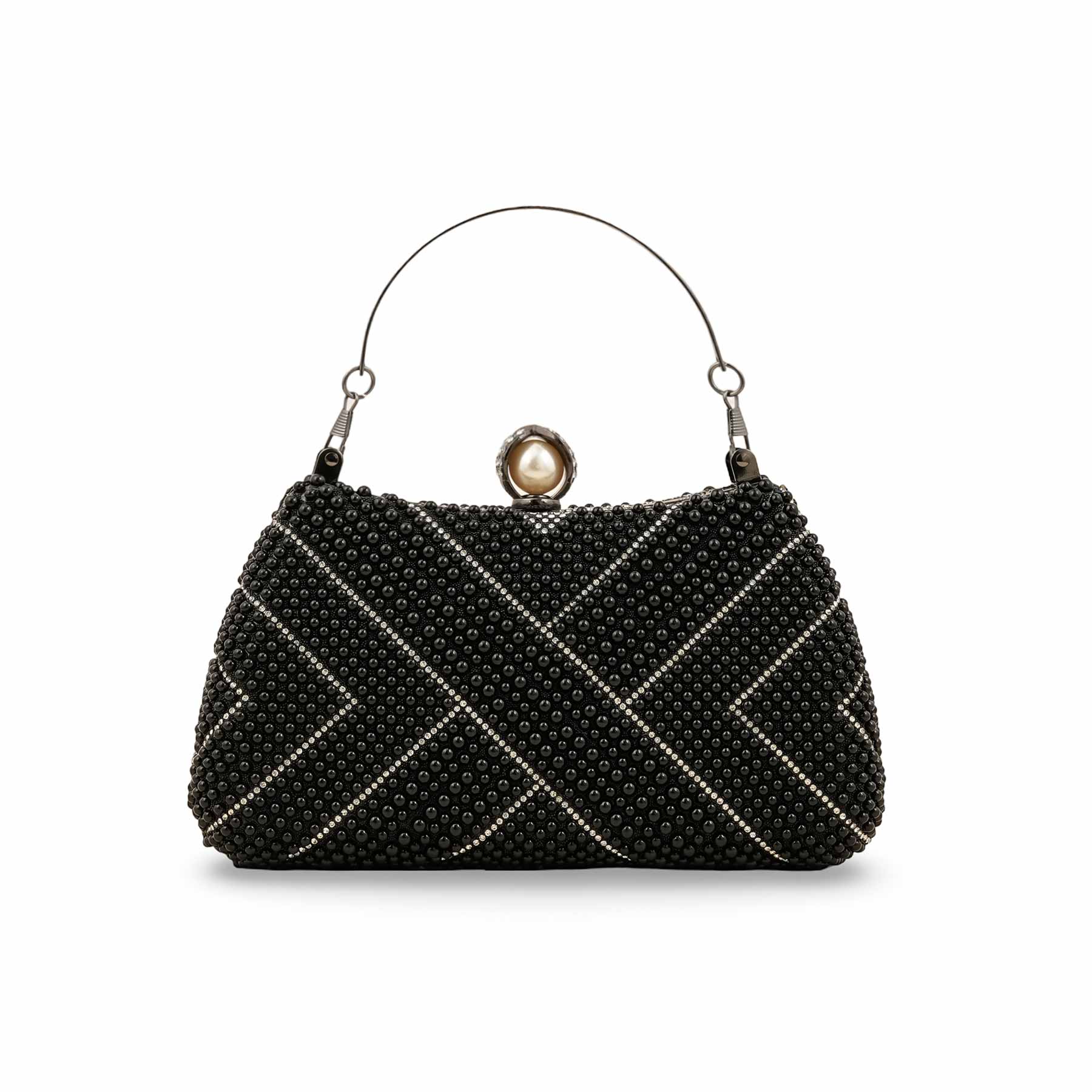 Black Bridal Clutch P24287 - Image 4