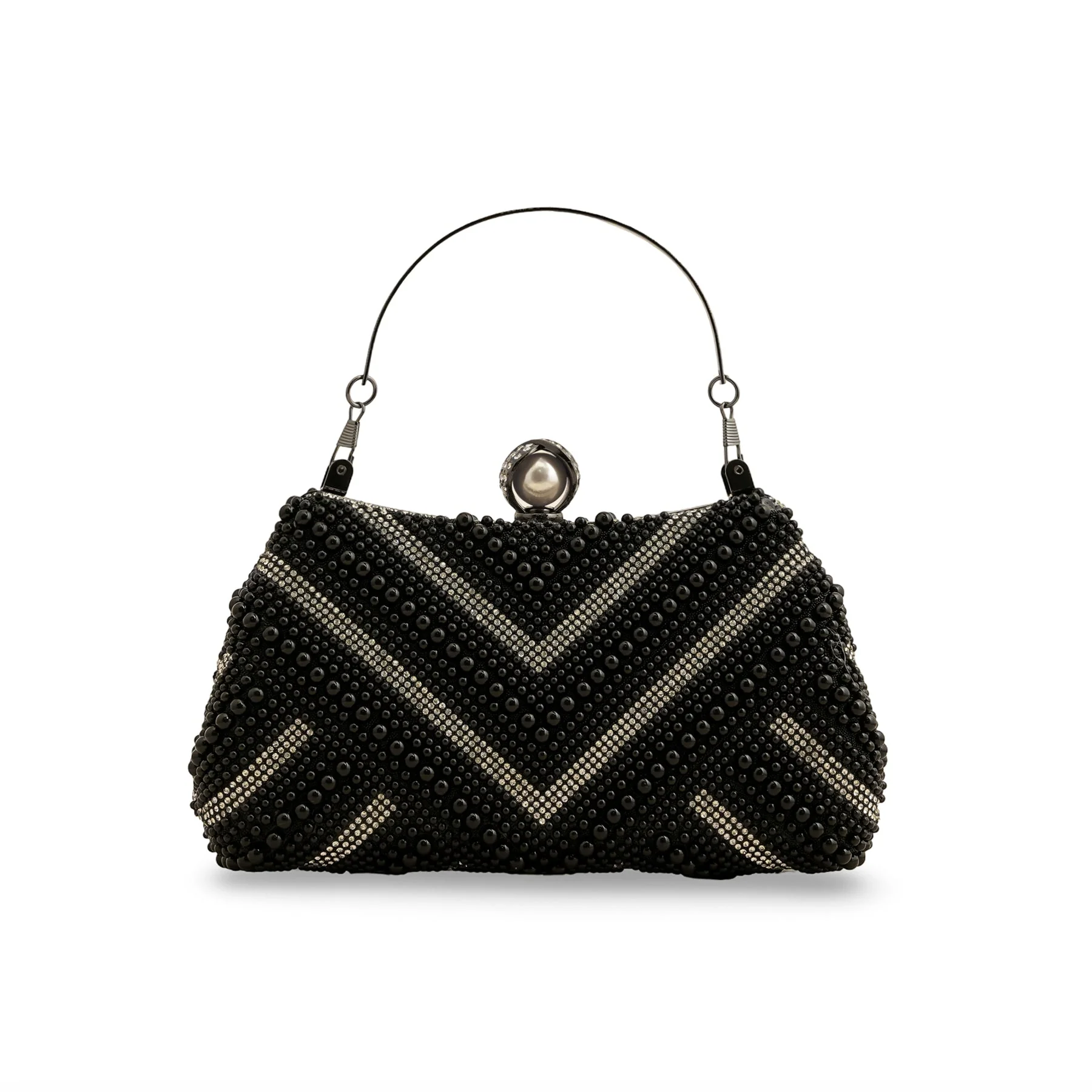 Black Bridal Clutch P24289 - Image 2