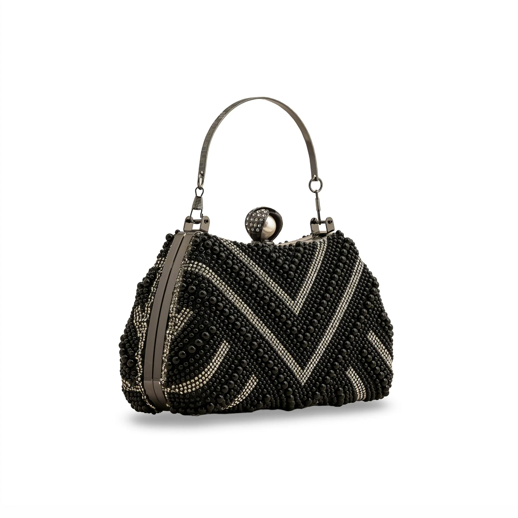 Black Bridal Clutch P24289 - Image 3