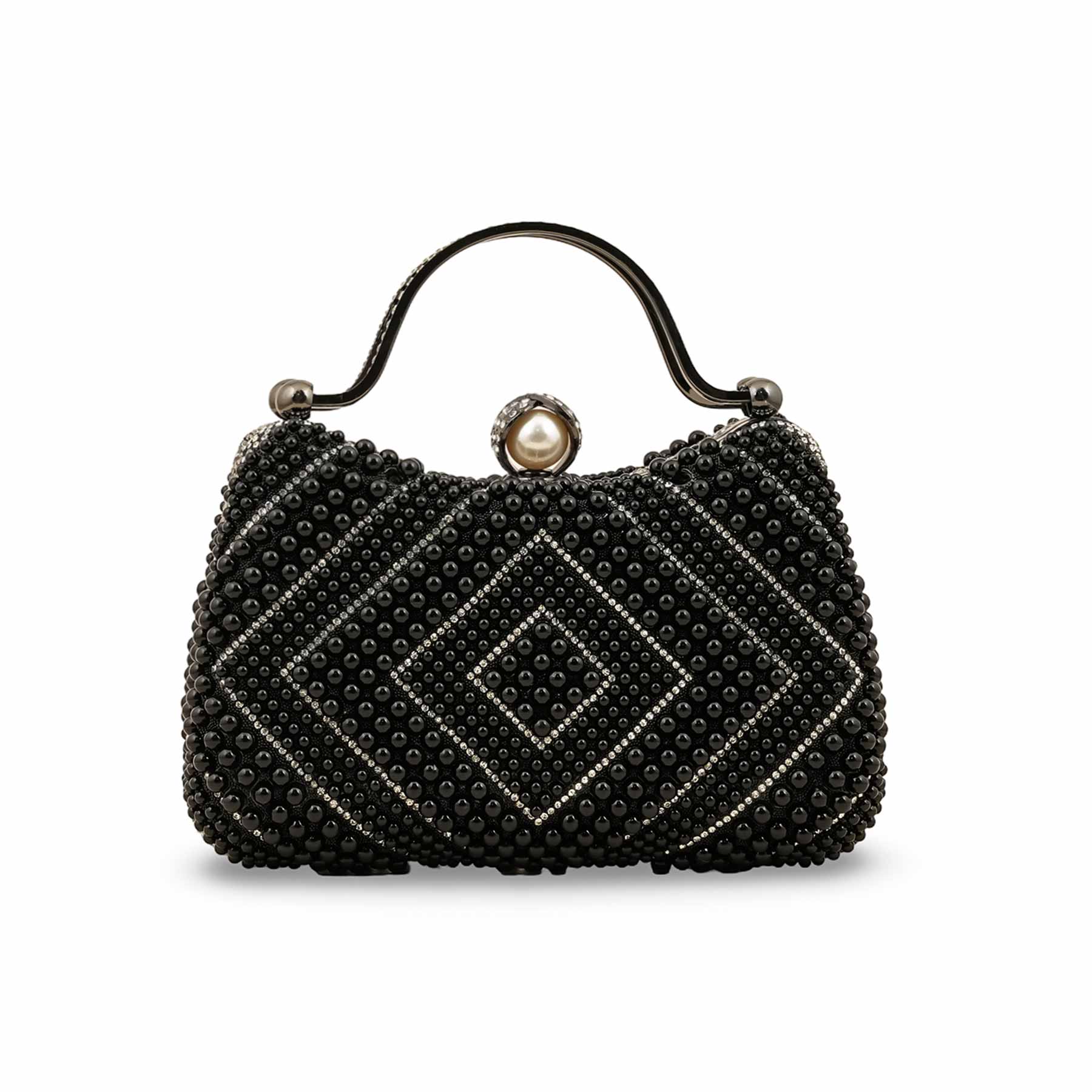 Black Bridal Clutch P24293 - Image 2