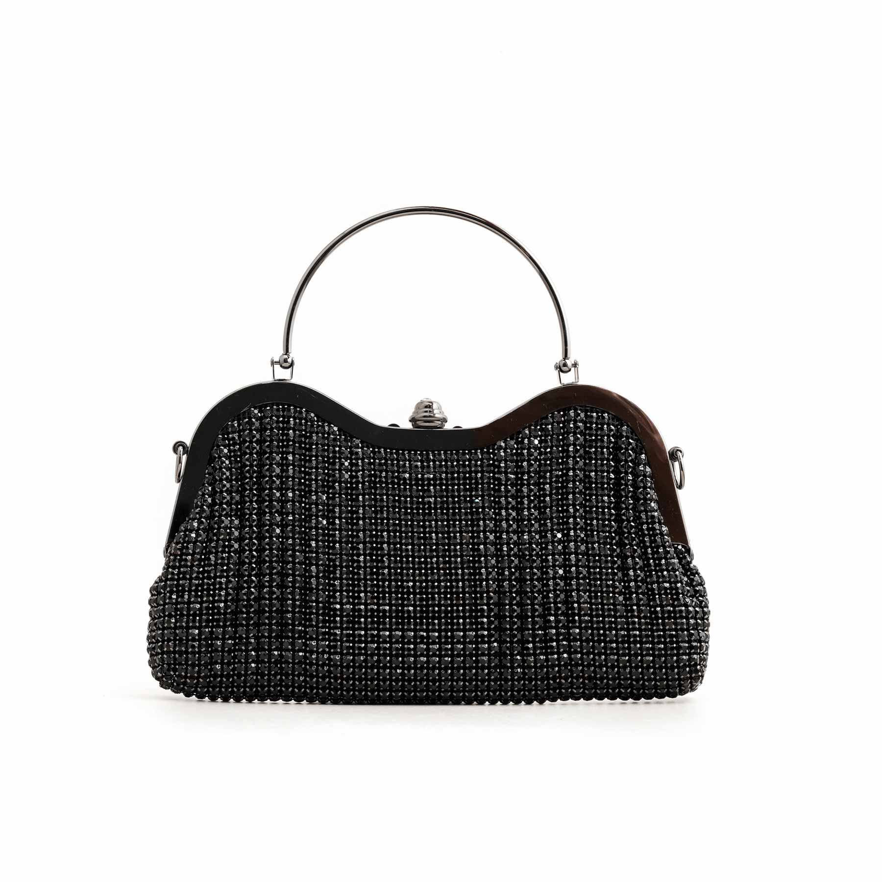 Black Bridal Clutch P24294 - Image 2