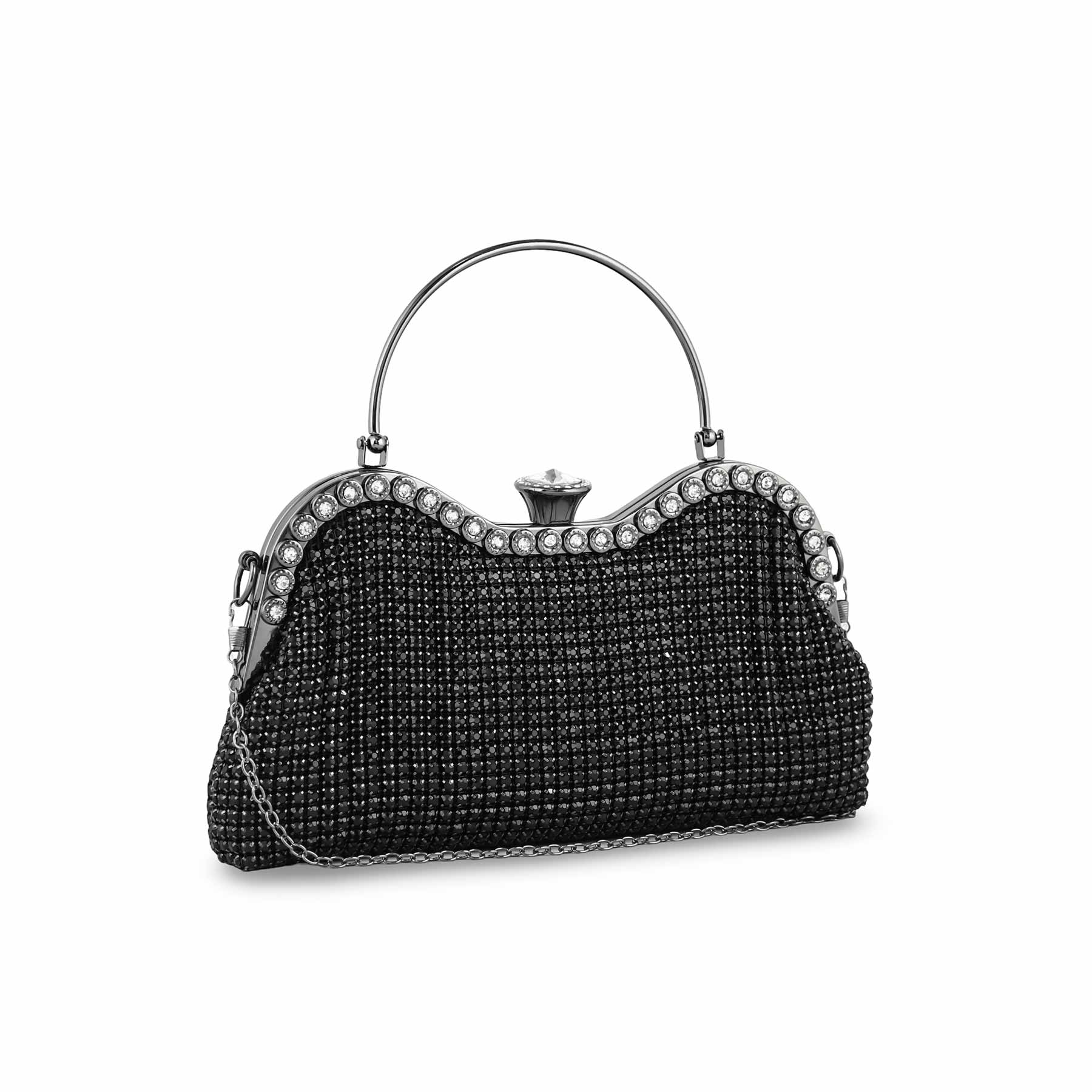 Black Bridal Clutch P24295 - Image 3