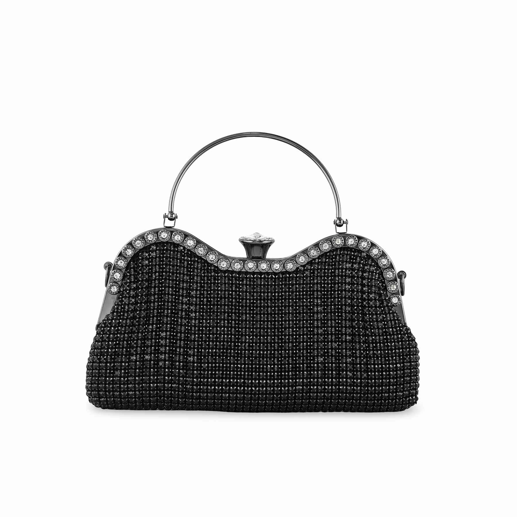 Black Bridal Clutch P24295 - Image 4