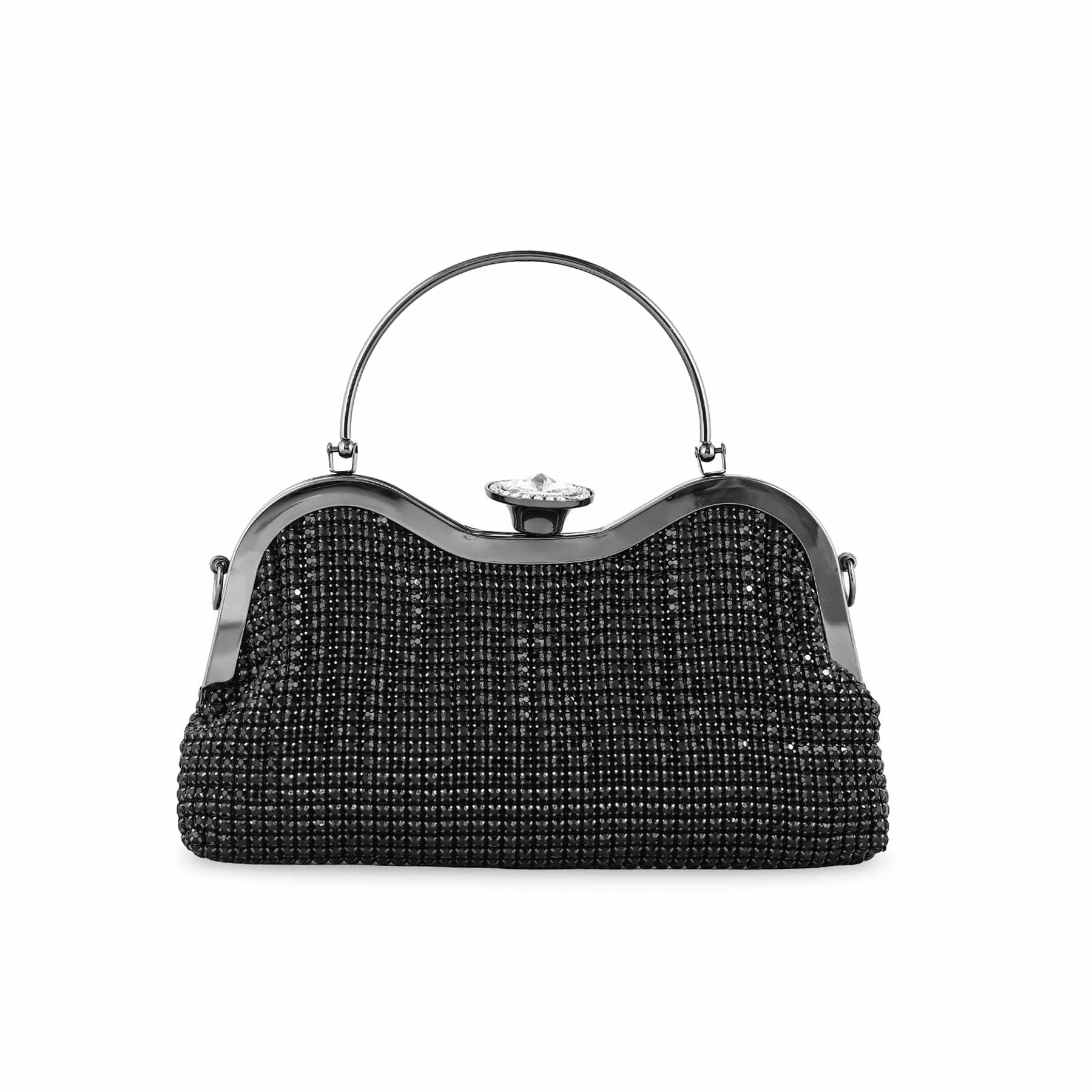 Black Bridal Clutch P24297 - Image 2