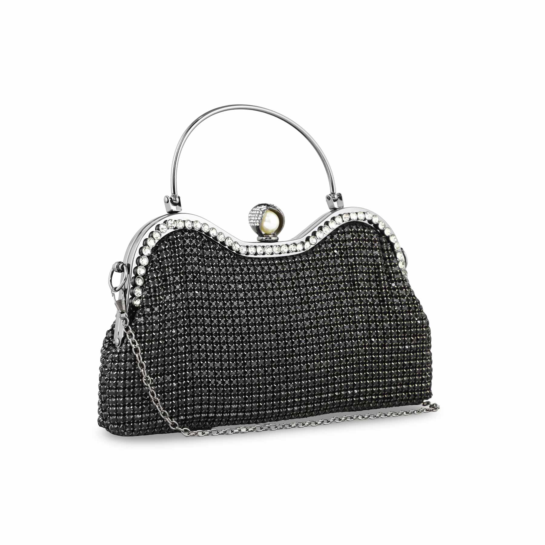 Black Bridal Clutch P24298 - Image 3