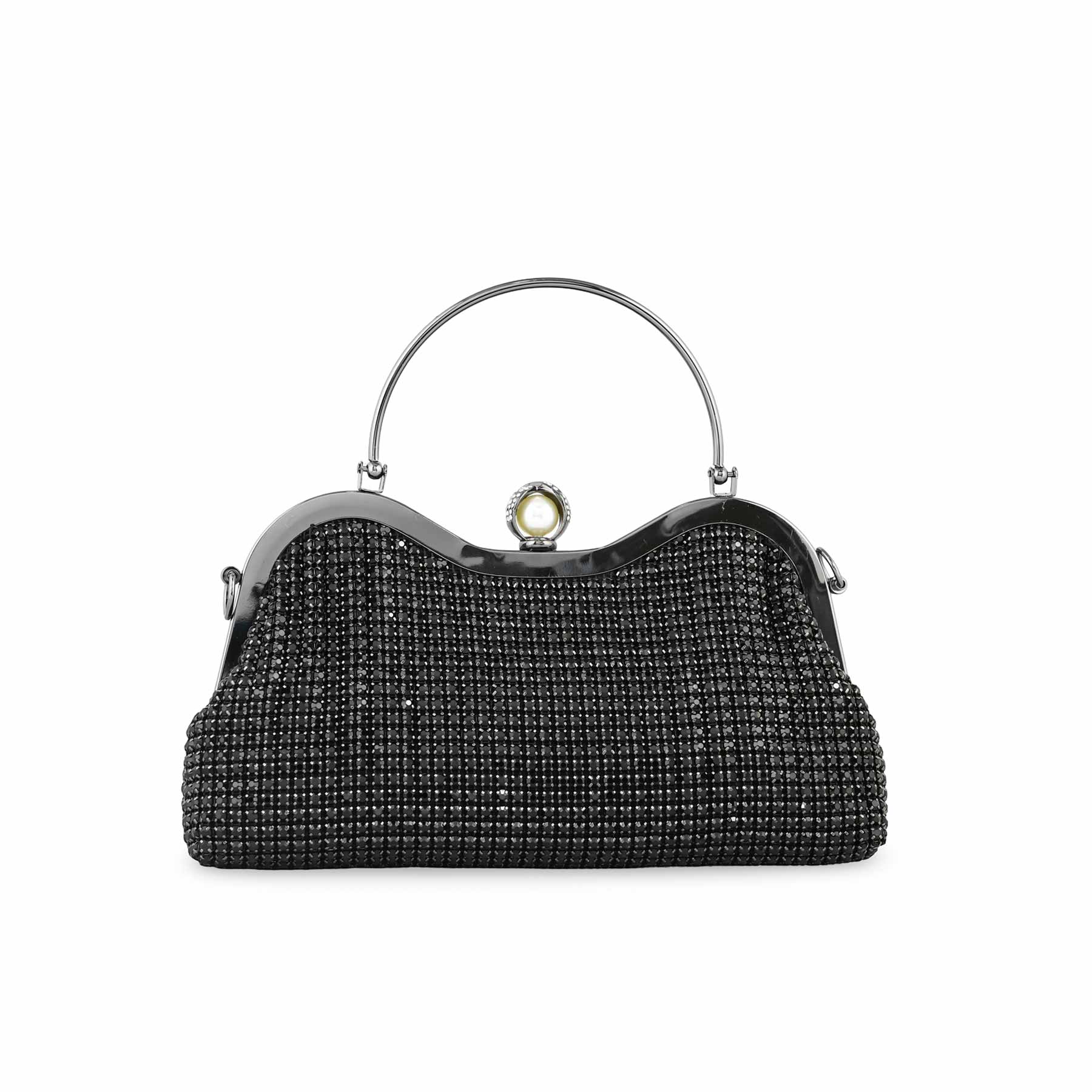 Black Bridal Clutch P24298 - Image 4