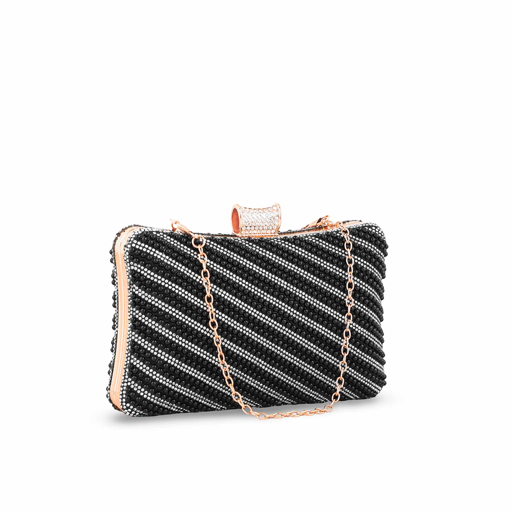 Black Bridal Clutch P24355 - Image 3