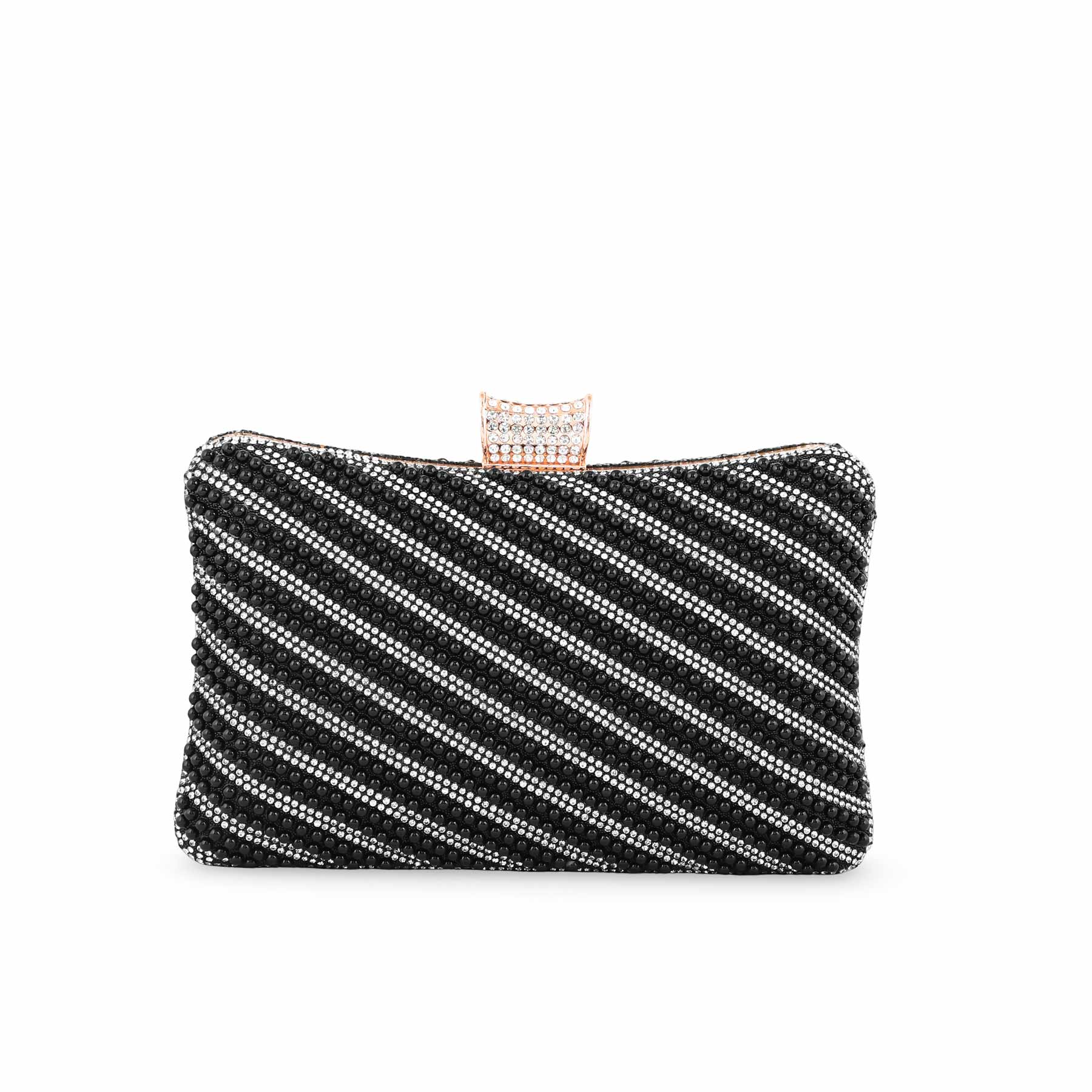 Black Bridal Clutch P24355 - Image 4