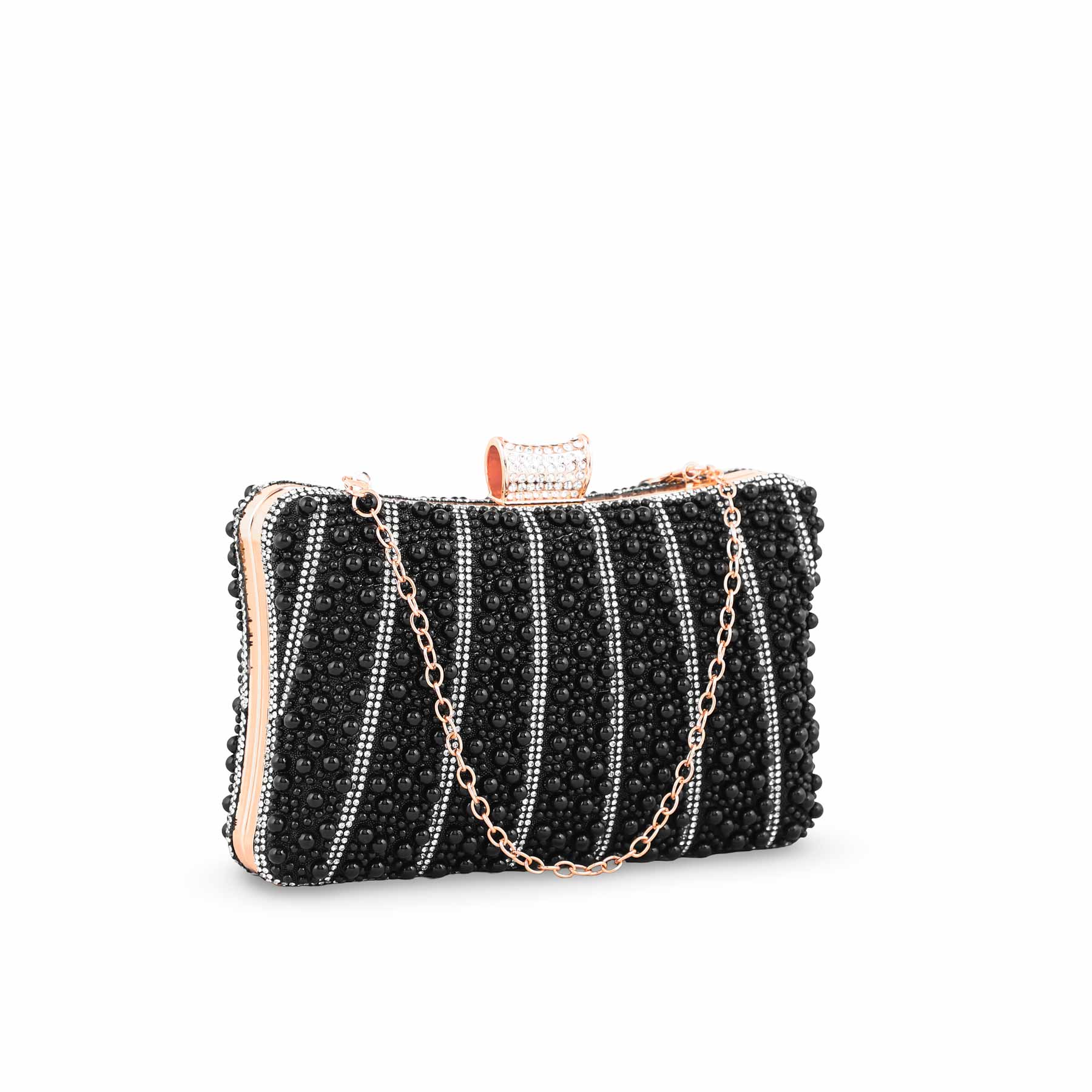 Black Bridal Clutch P24356 - Image 3