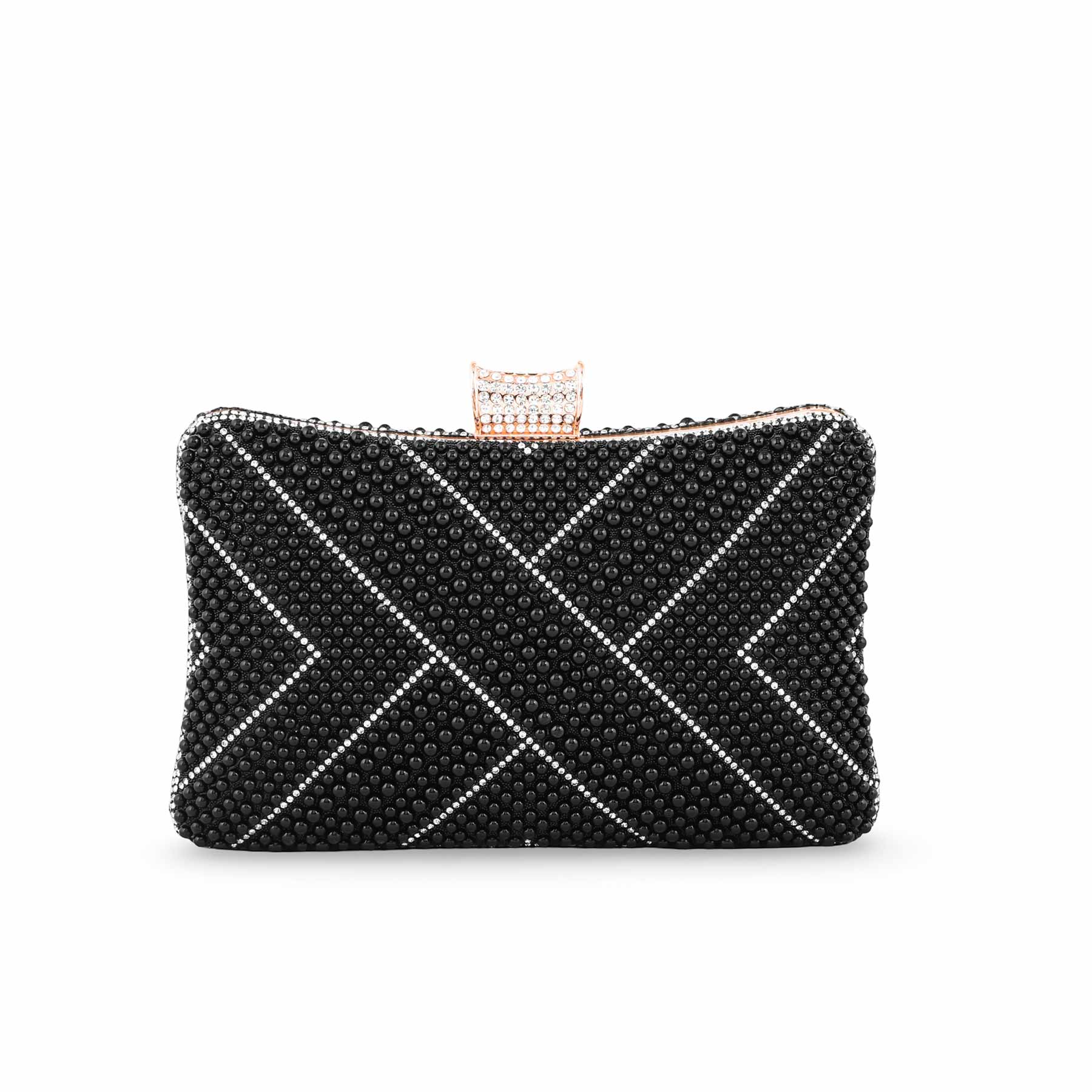 Black Bridal Clutch P24357 - Image 2