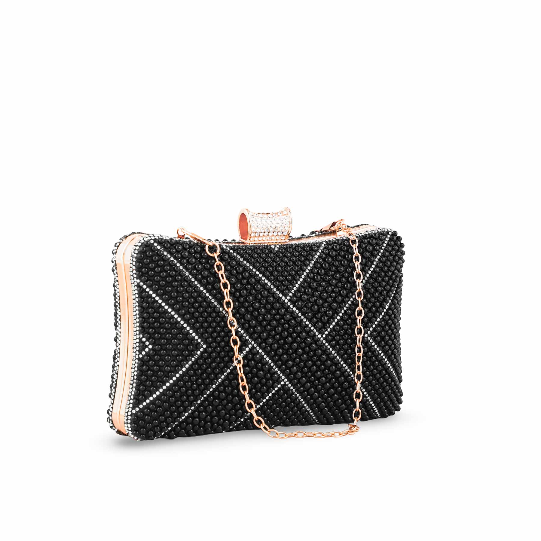 Black Bridal Clutch P24357 - Image 3