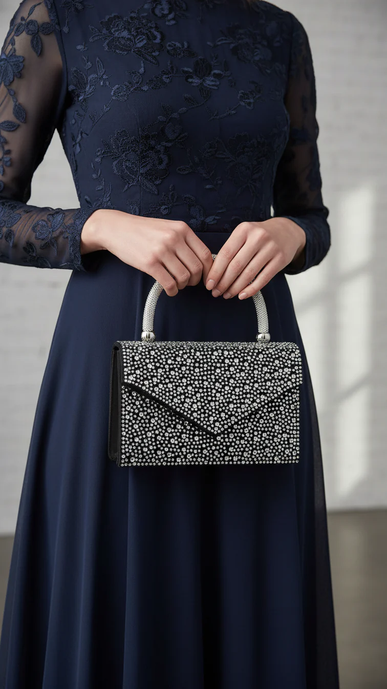 Black Bridal Clutch P24370
