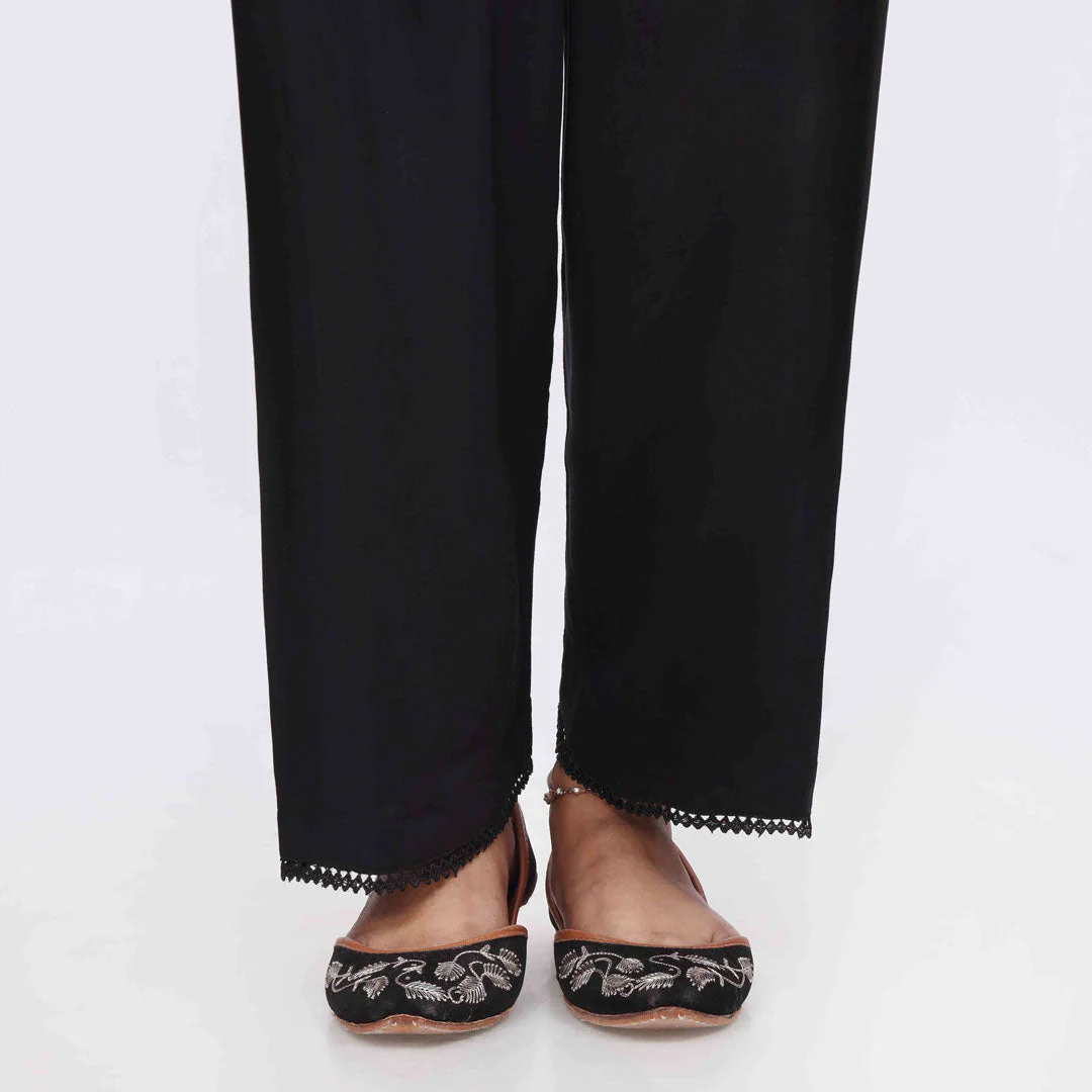 Black Cambric Straight Fit Trouser PS3571