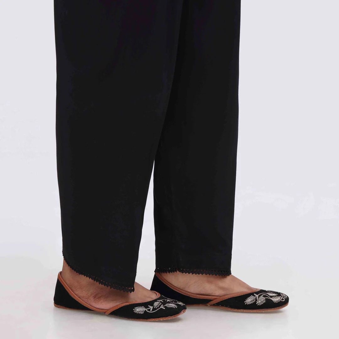 Black Cambric Straight Fit Trouser PS3571 - Image 3