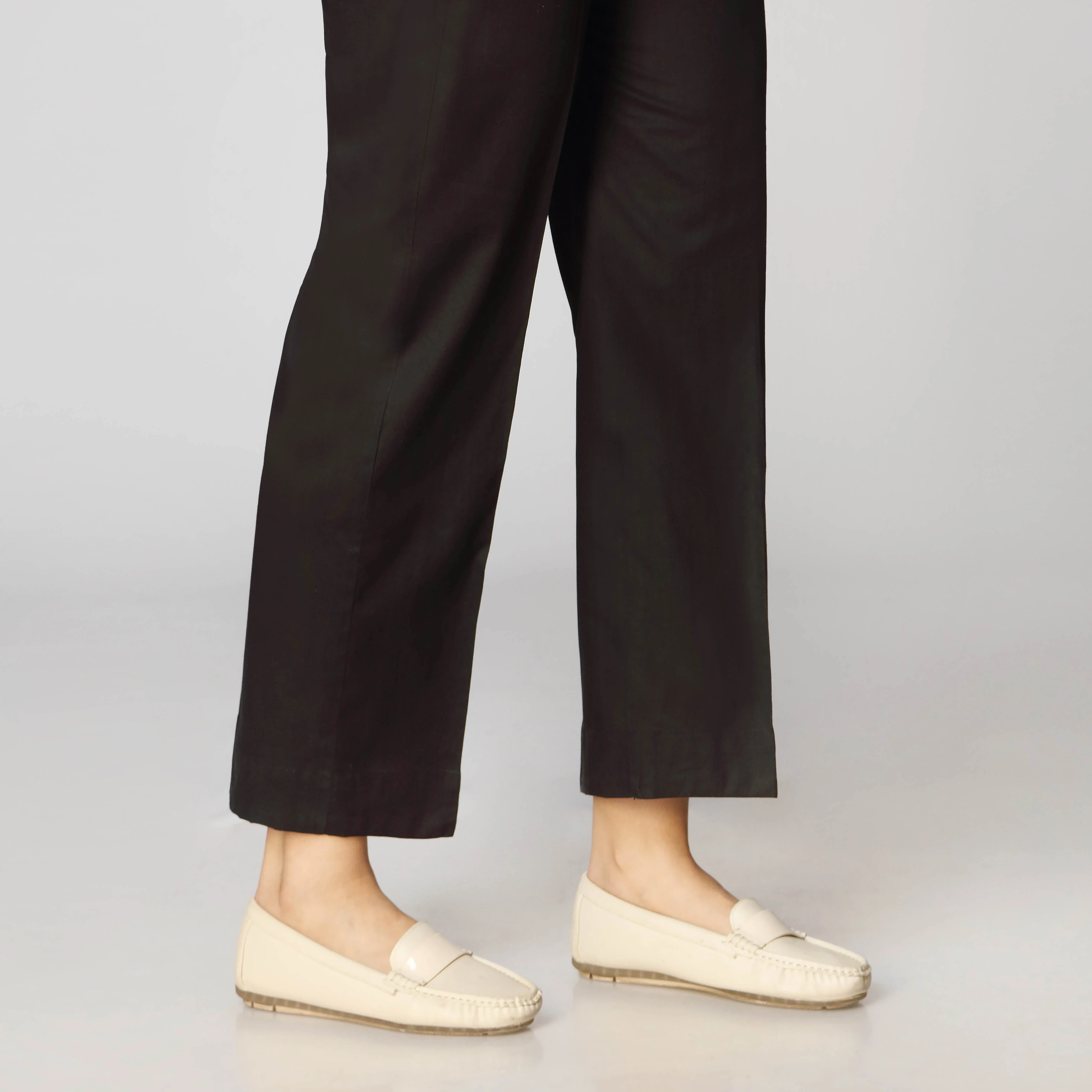 Black Cambric Straight Fit Trousers PS3510 - Image 3