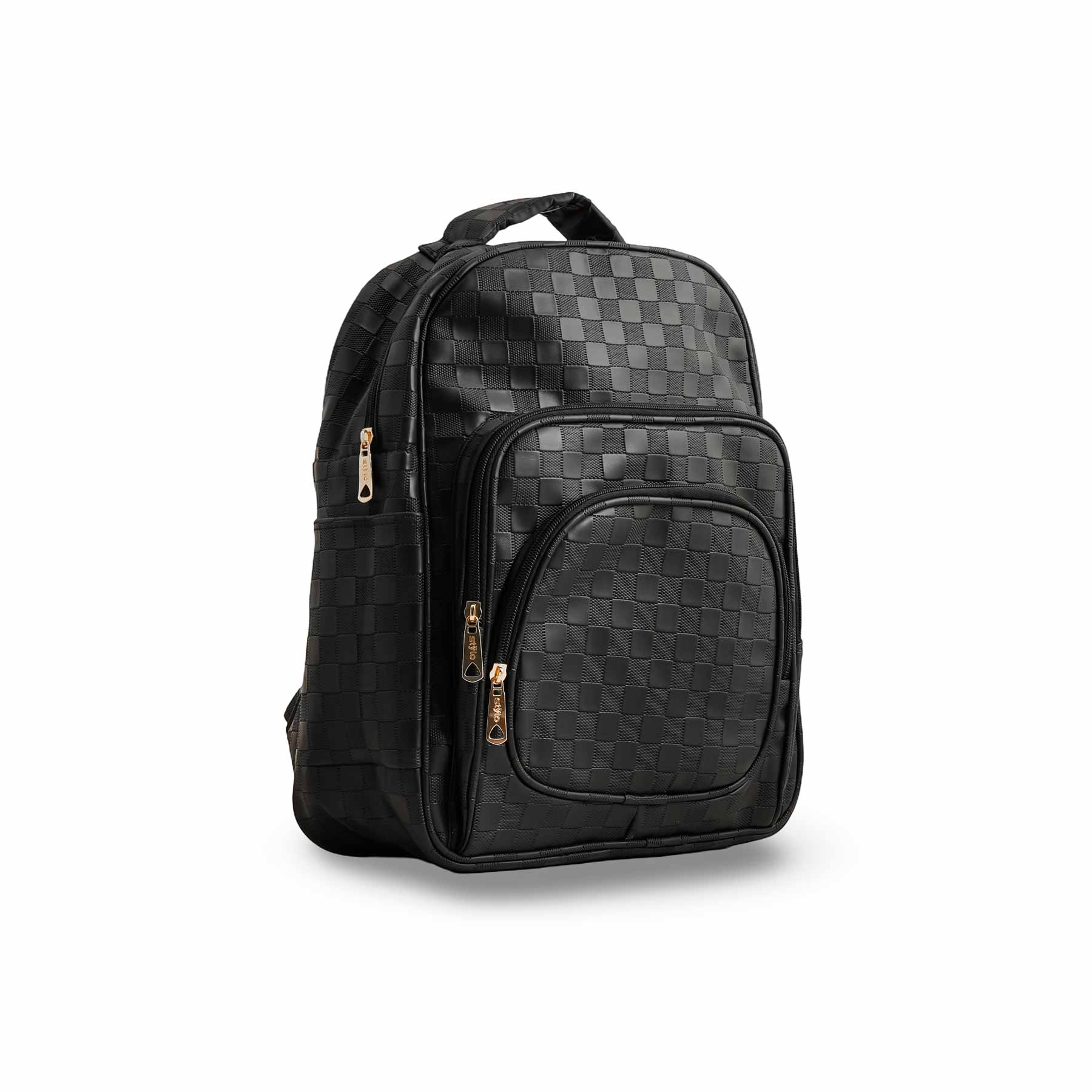 Black Casual Backpack P56215 - Image 3