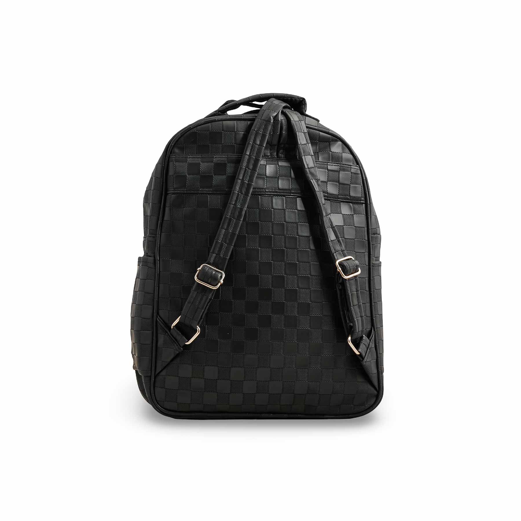 Black Casual Backpack P56215 - Image 4