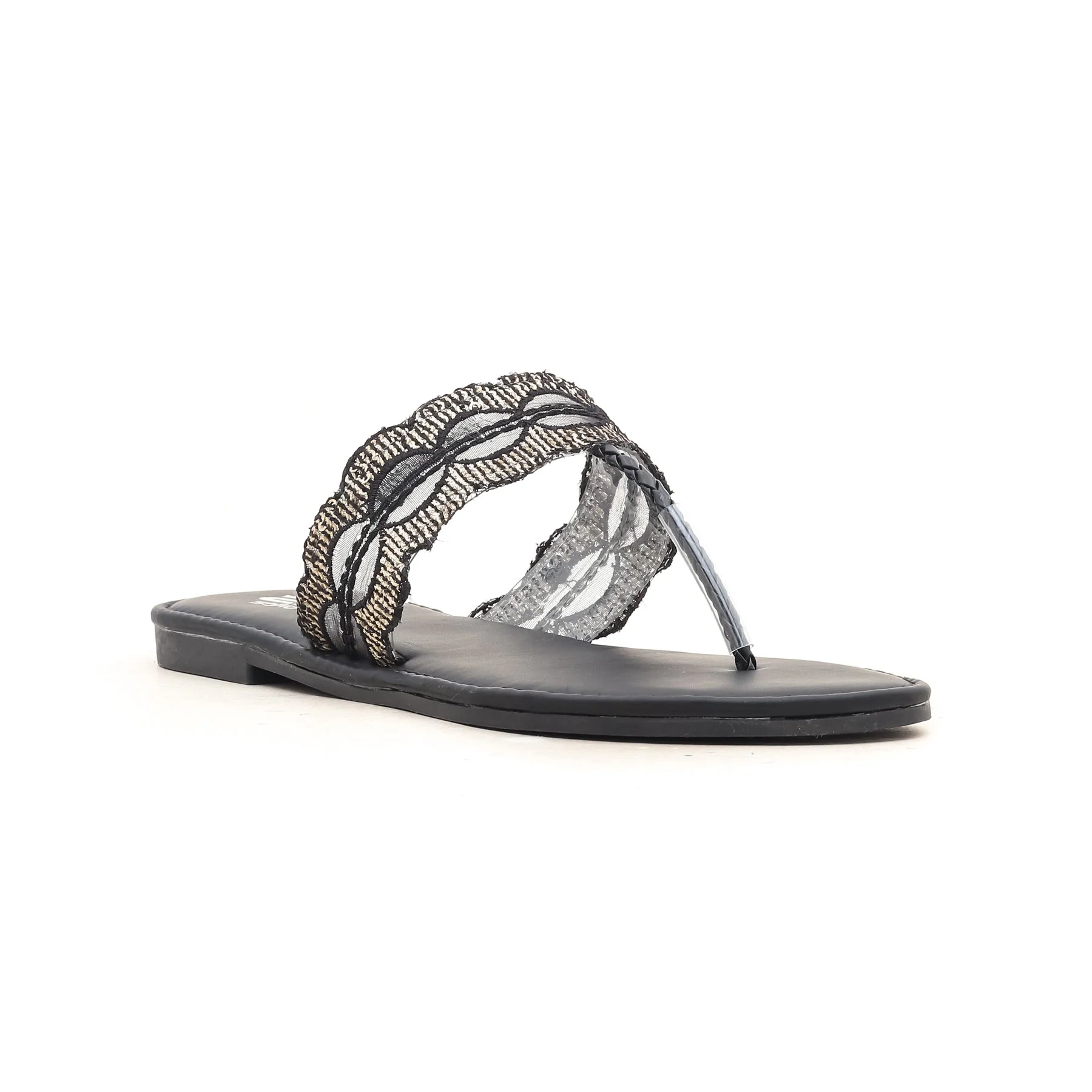 Black Casual Chappal CL1374 - Image 2