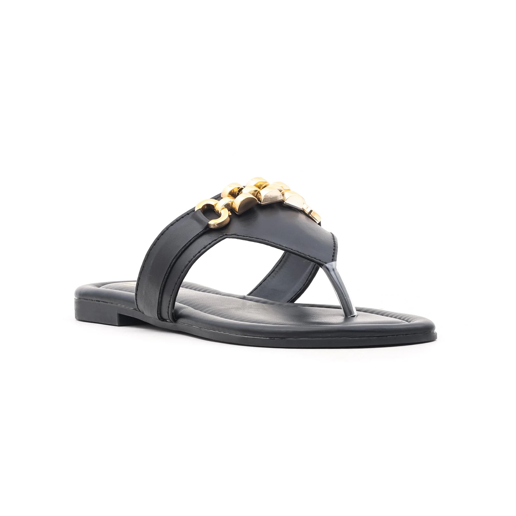 Black Casual Chappal CL1400