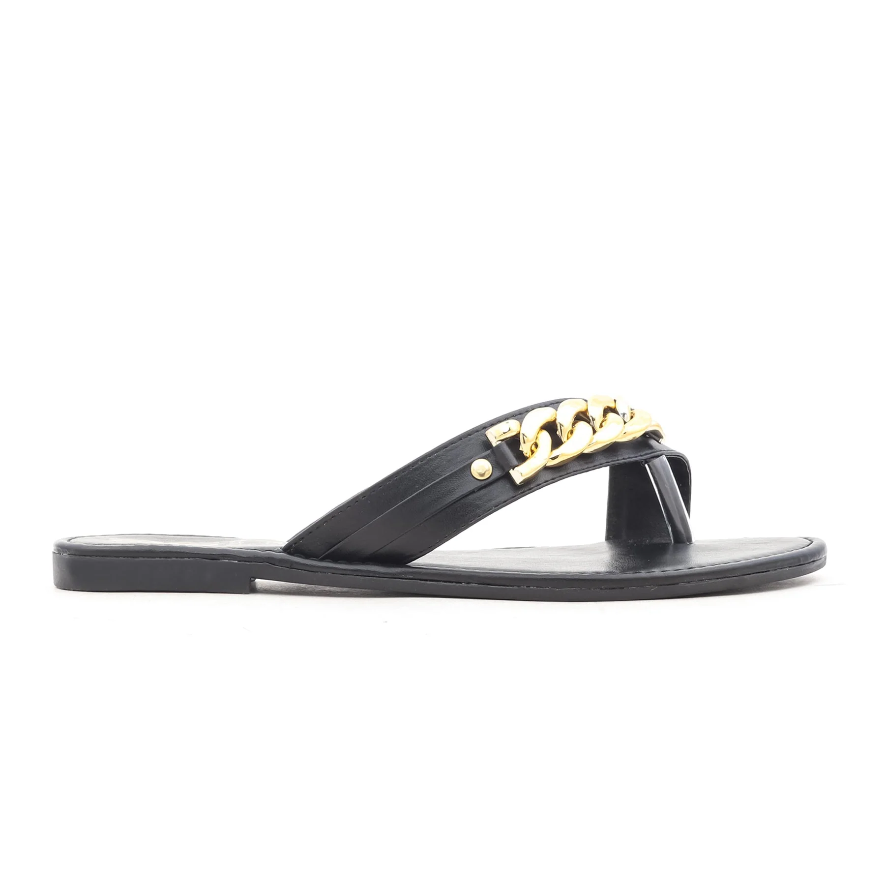 Black Casual Chappal CL1413 - Image 2