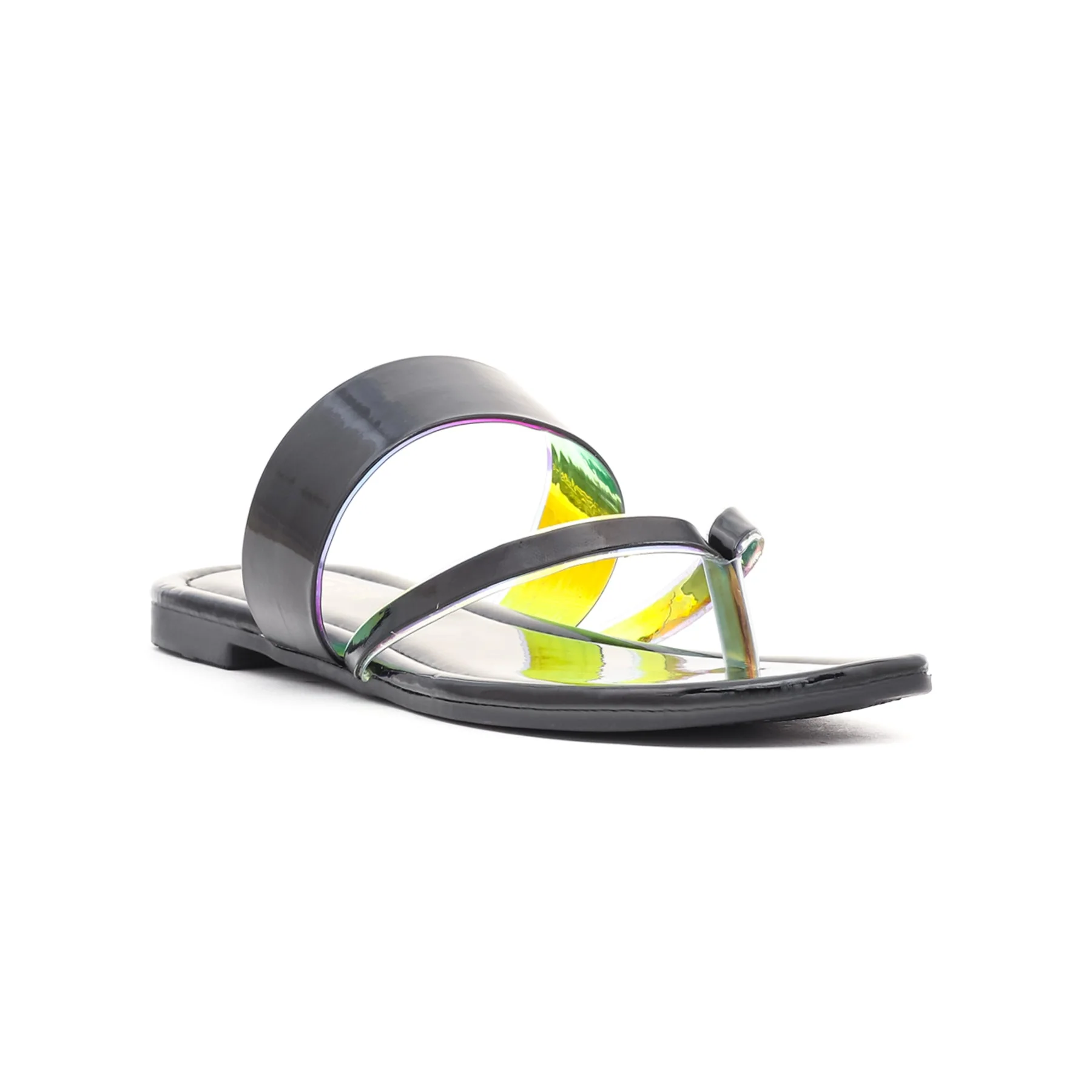Black Casual Chappal CL1507 - Image 2