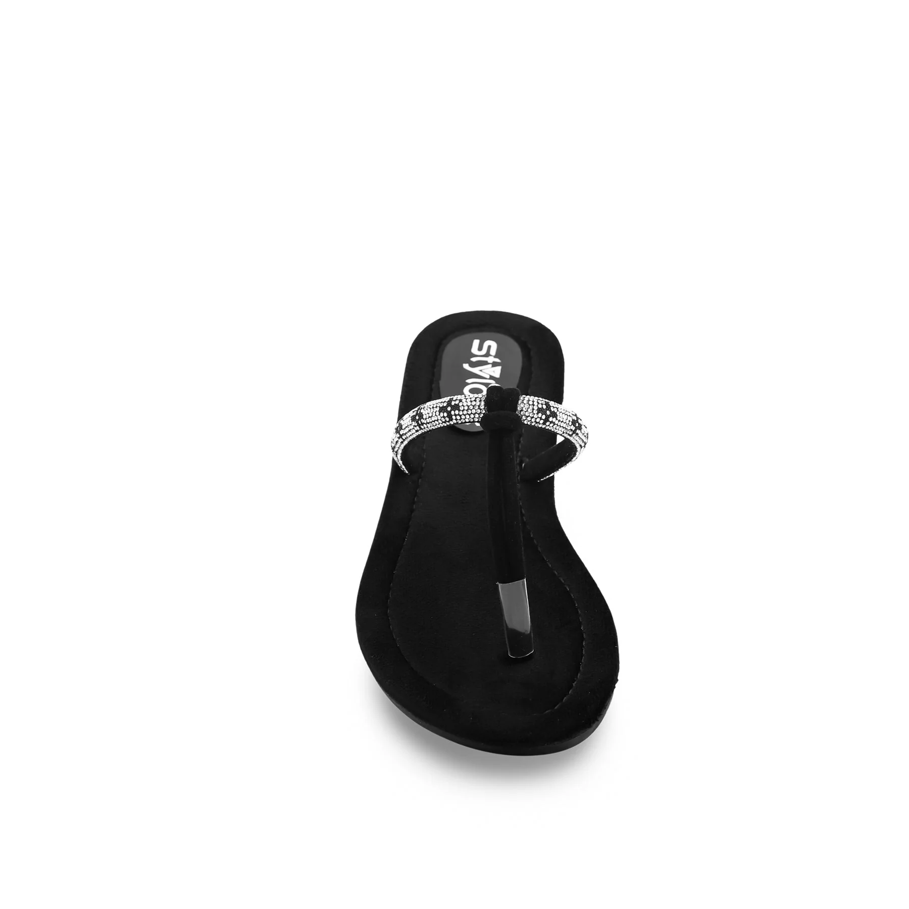 Black Casual Chappal CL1593 - Image 3