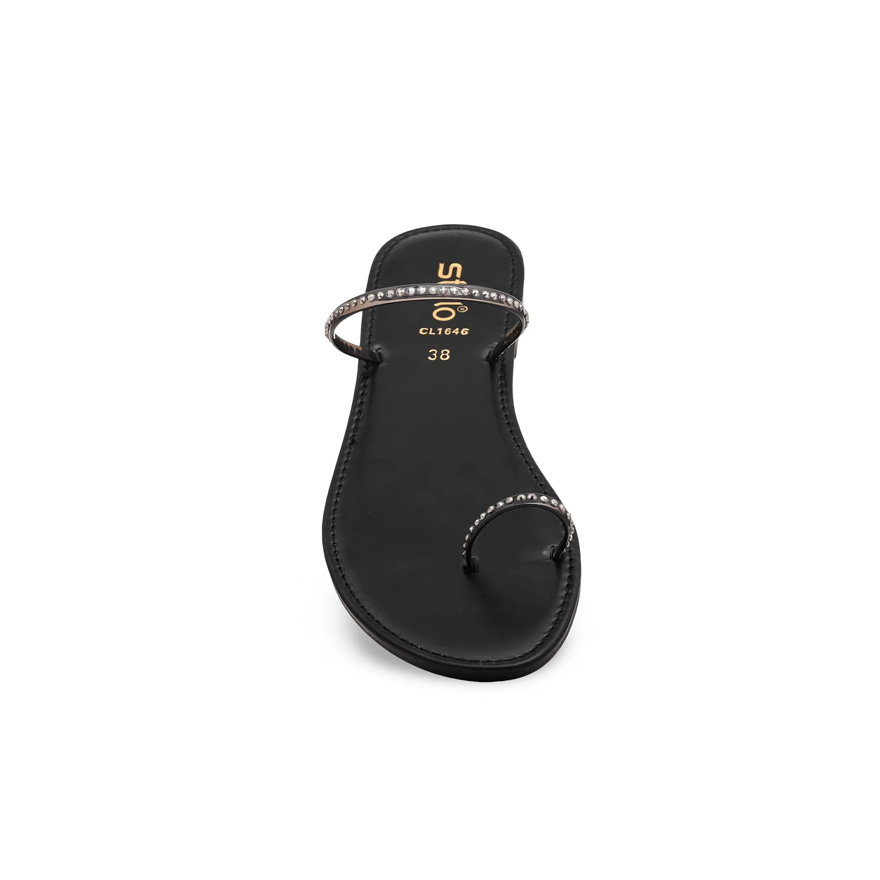 Black Casual Chappal CL1646 - Image 3