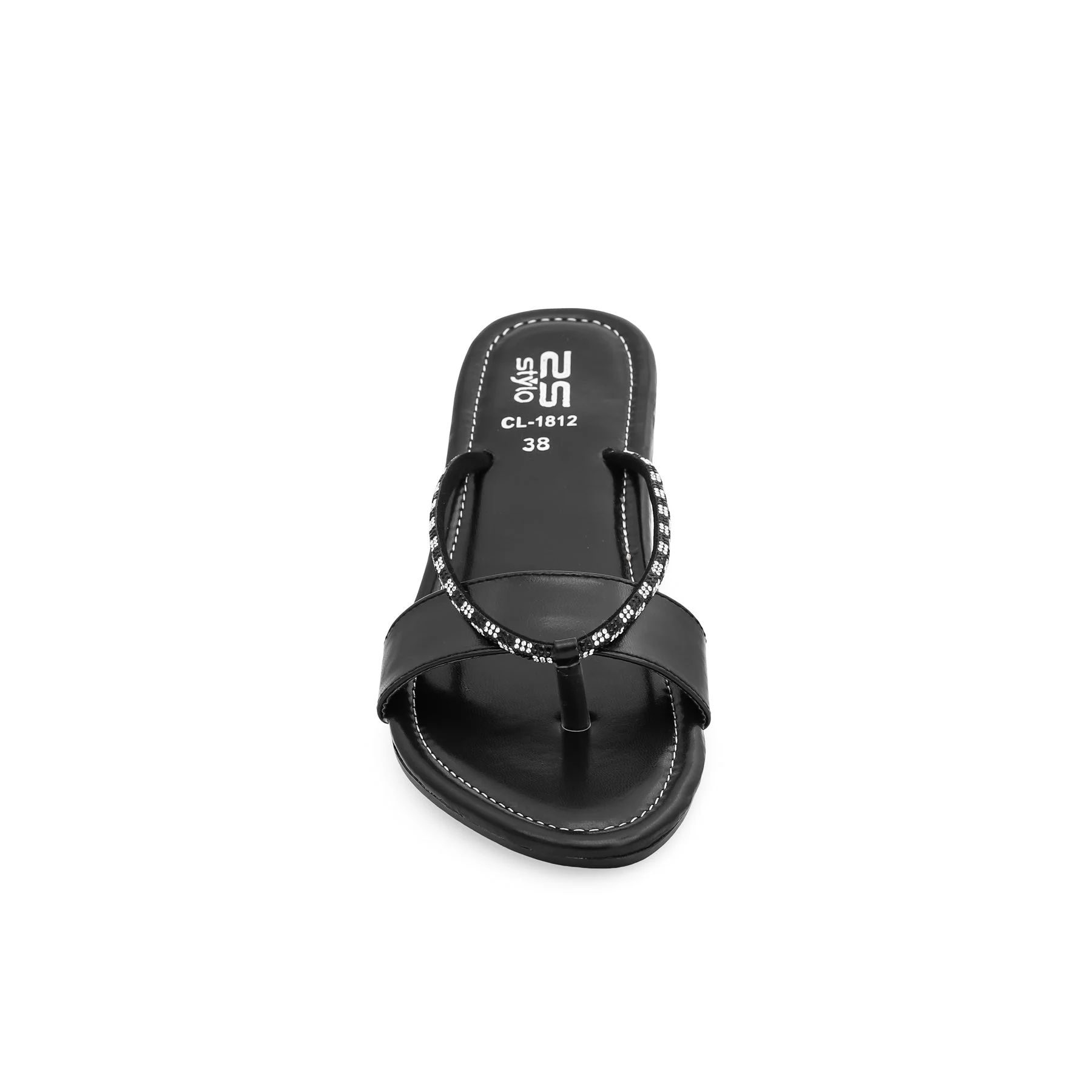Black Casual Chappal CL1812 - Image 3