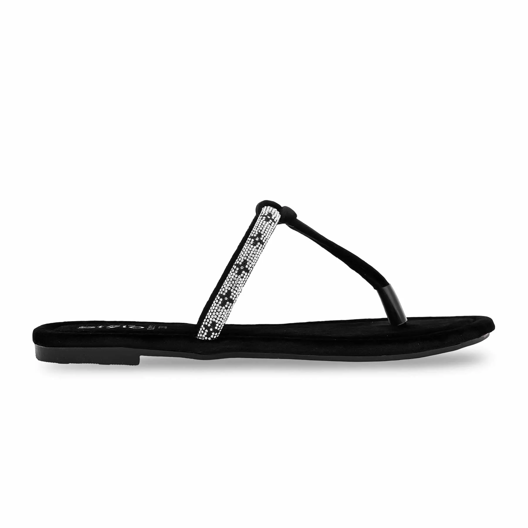 Black Casual Chappal CL1819 - Image 2