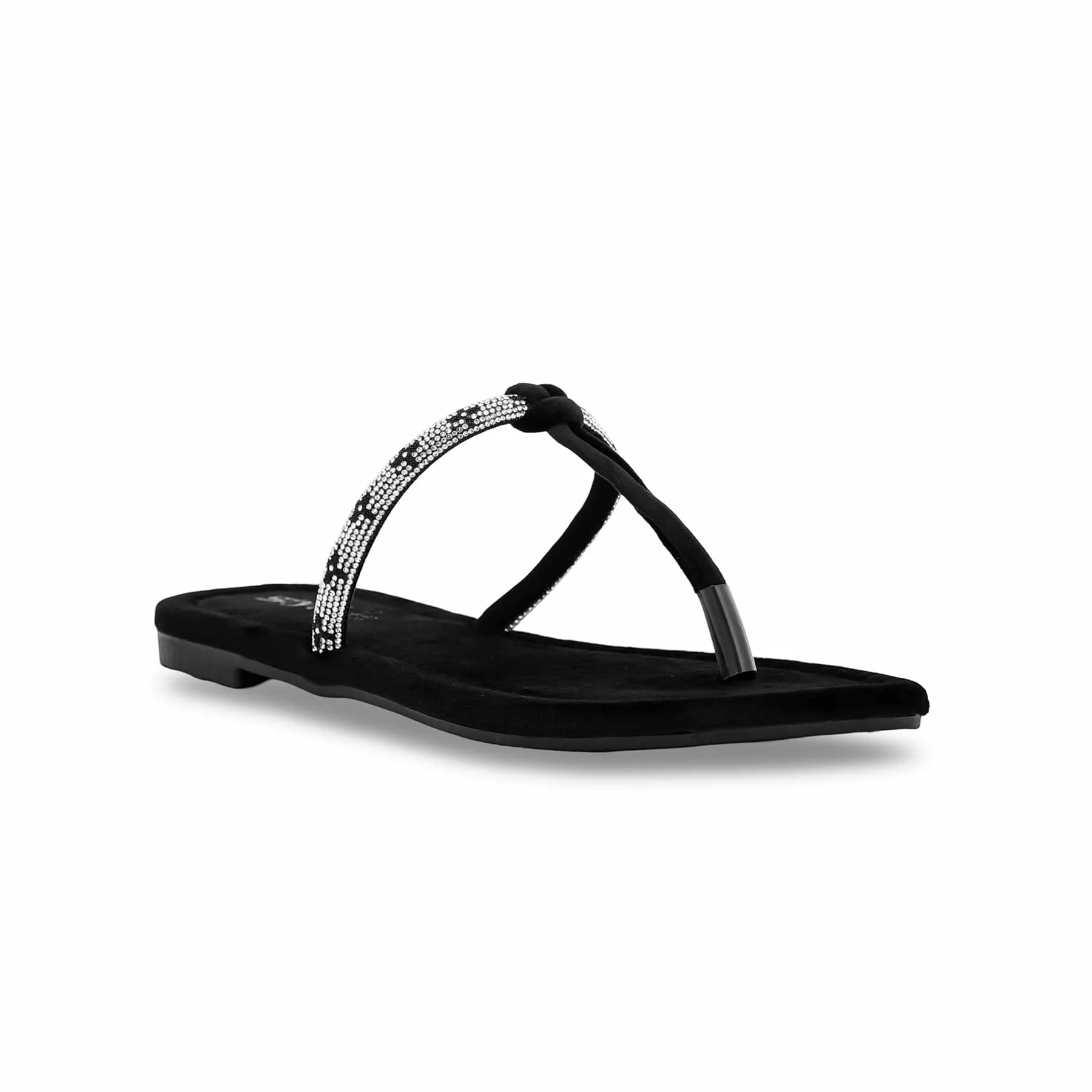 Black Casual Chappal CL1819 - Image 3
